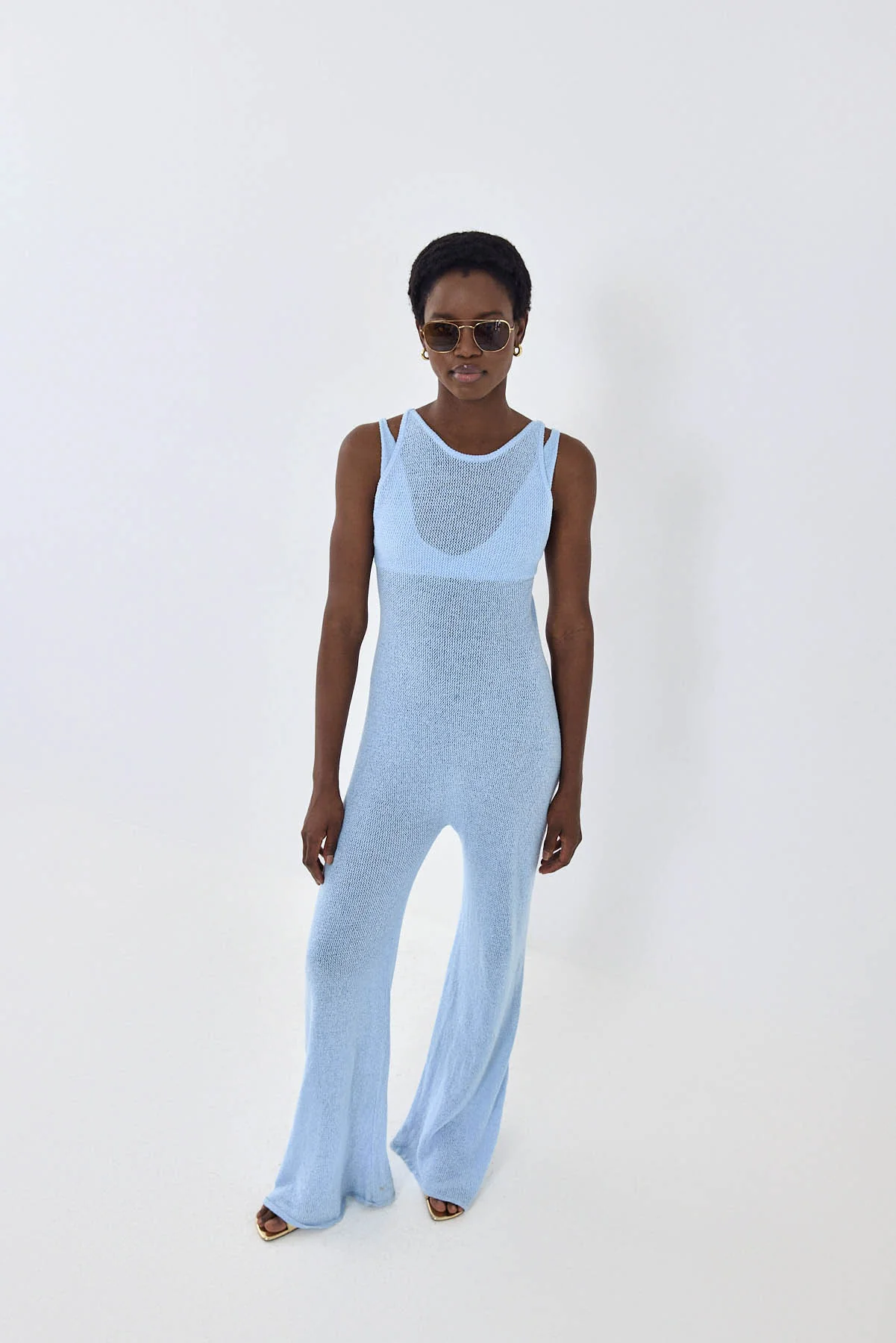 Crochet Collared Jumpsuit - Image 3