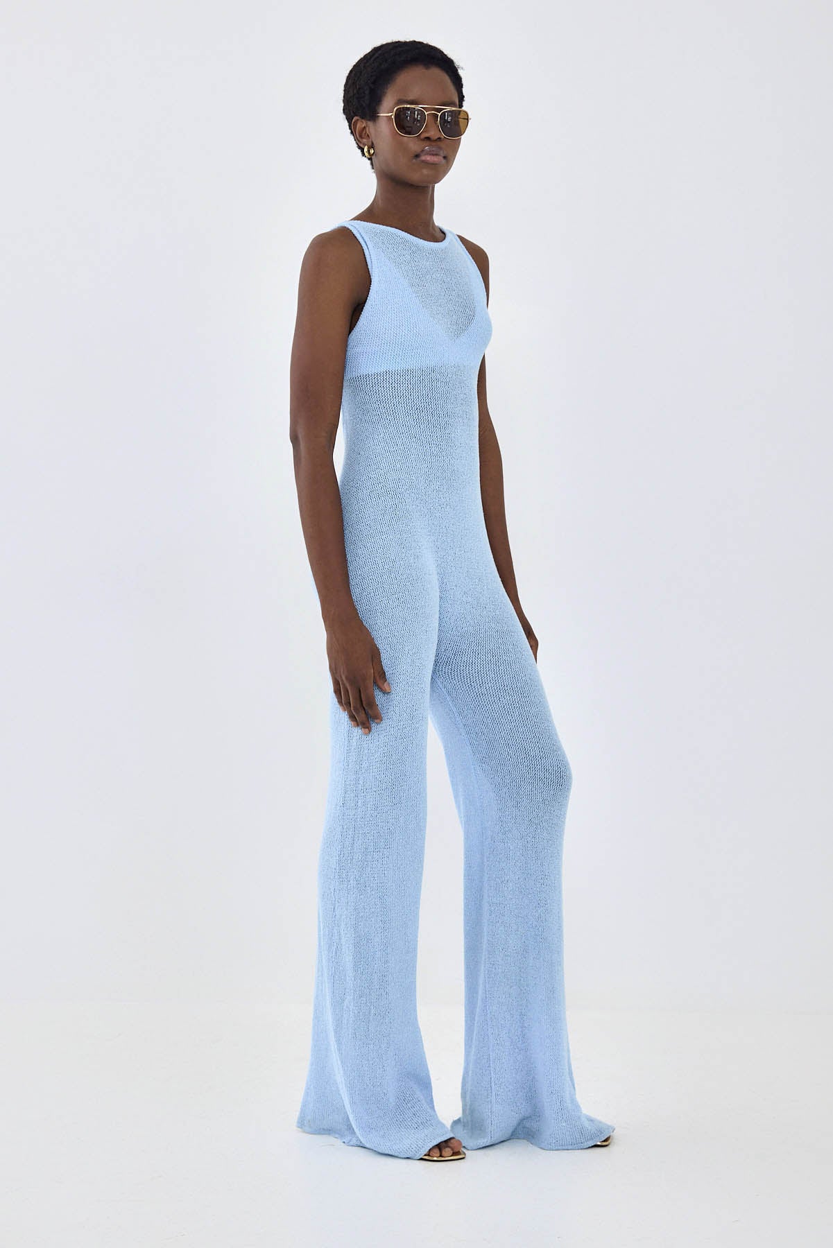 Crochet Collared Jumpsuit - Image 4