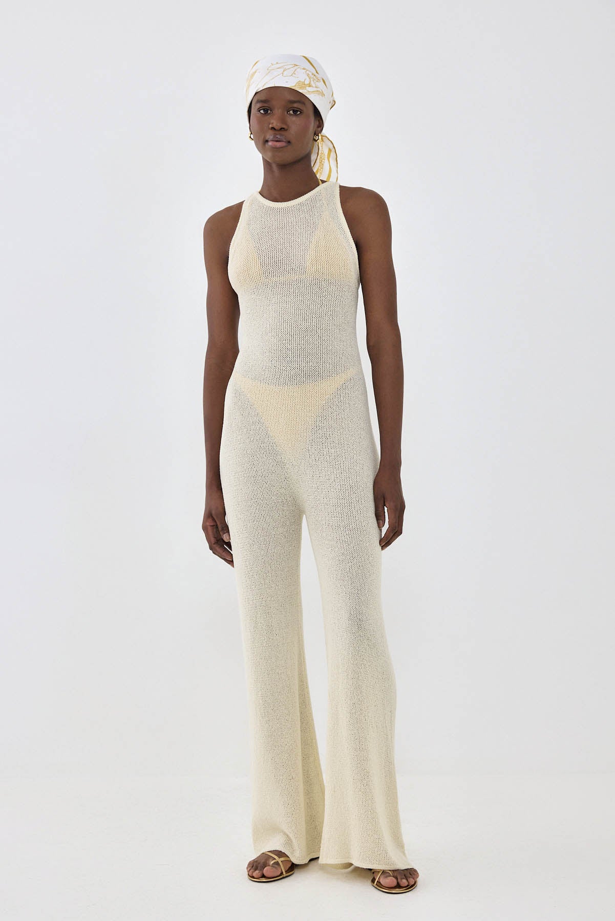 Crochet Collared Jumpsuit
