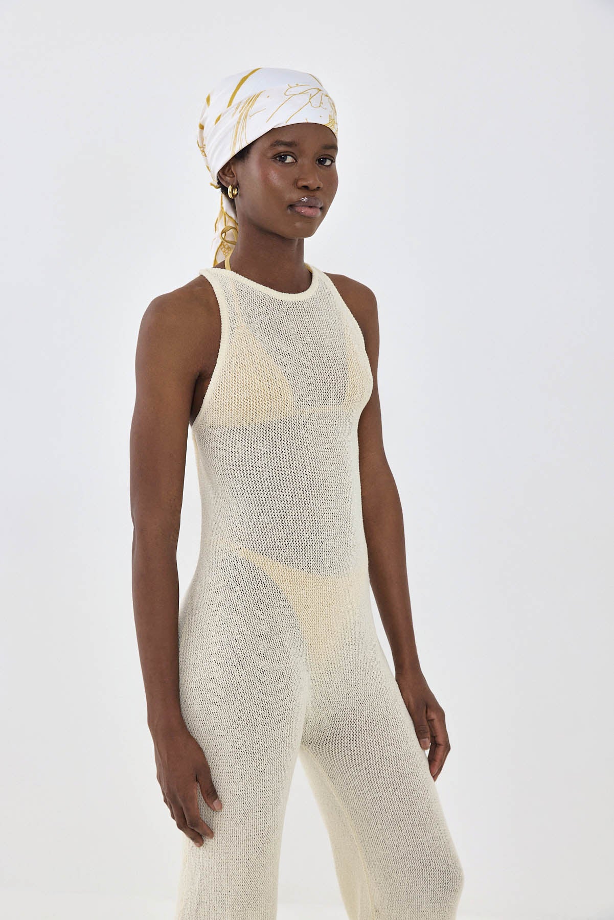 Crochet Collared Jumpsuit - Image 2