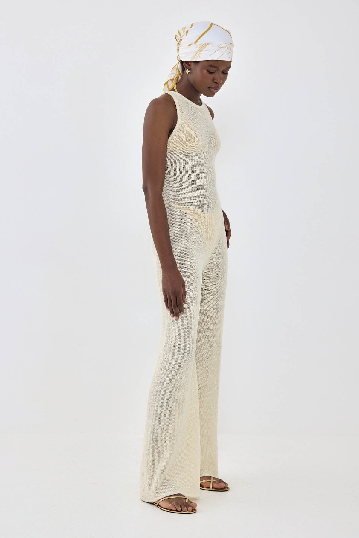 Crochet Collared Jumpsuit - Image 3