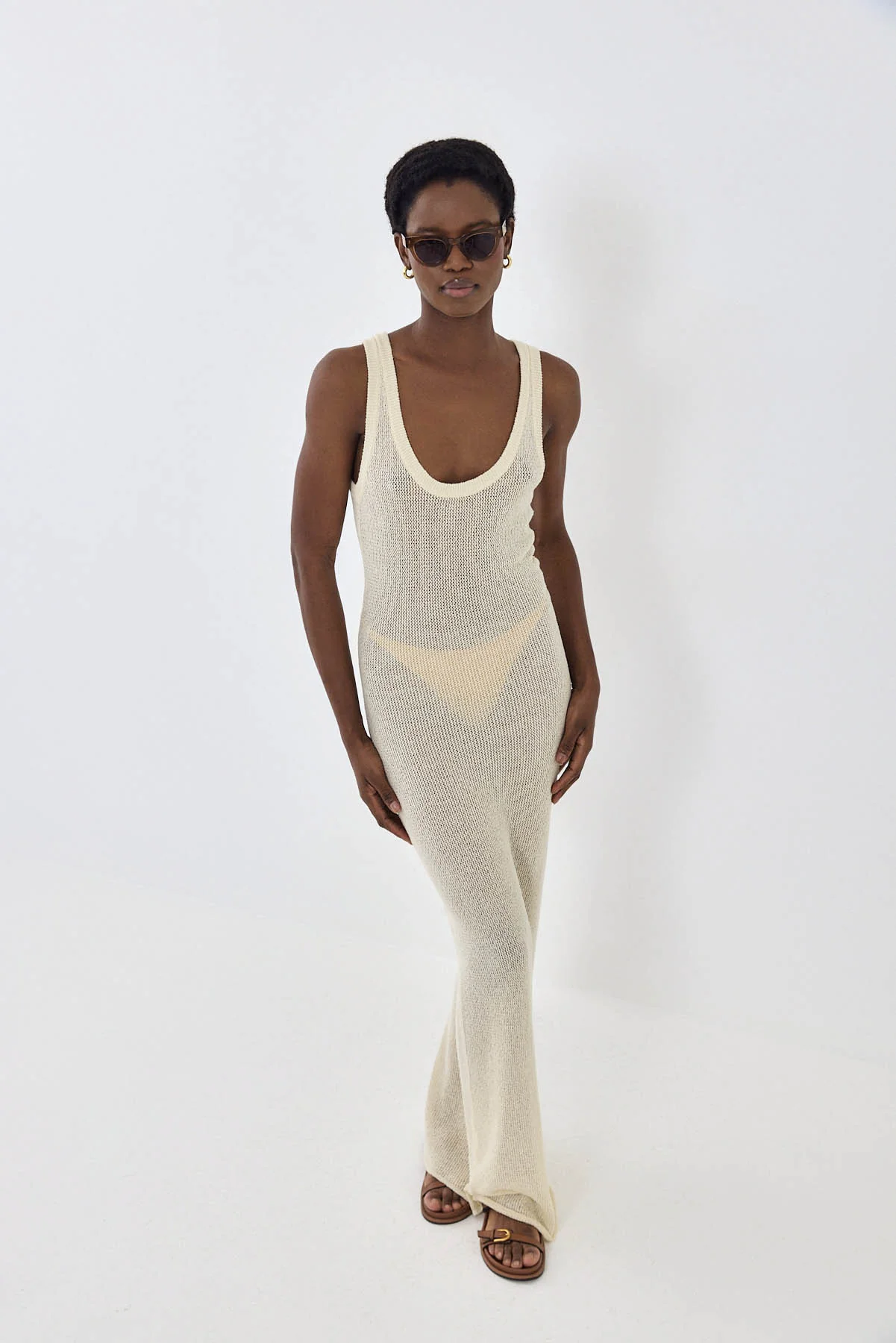 Crochet Deep Scoop Maxi Dress - Image 3