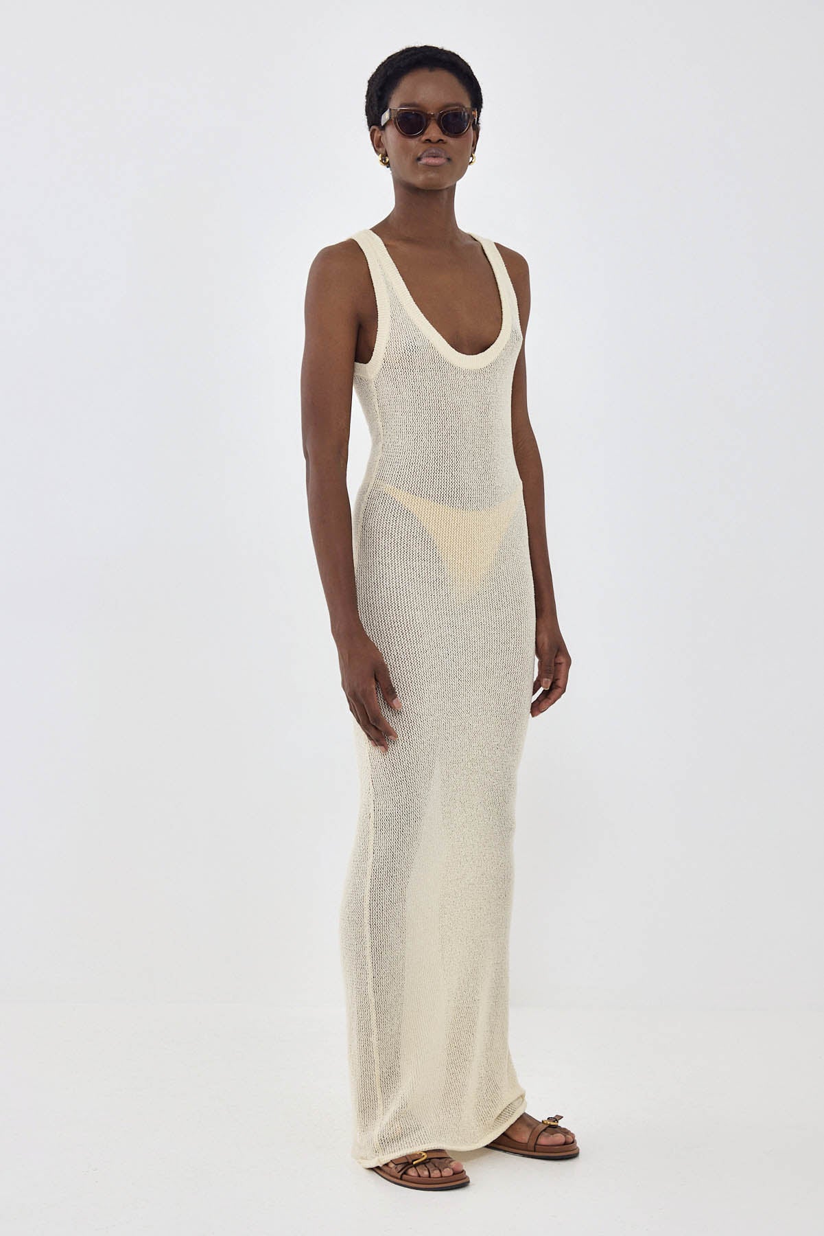 Crochet Deep Scoop Maxi Dress - Image 4