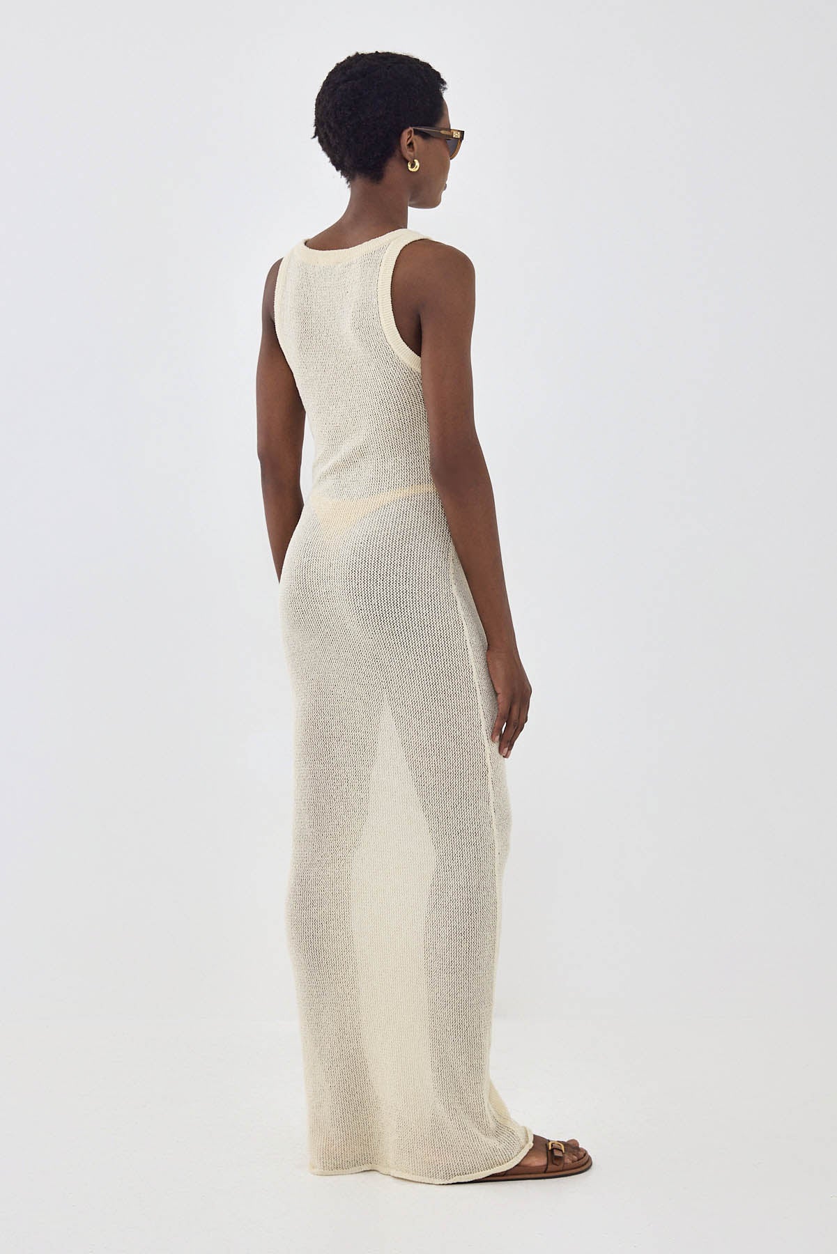 Crochet Deep Scoop Maxi Dress - Image 5