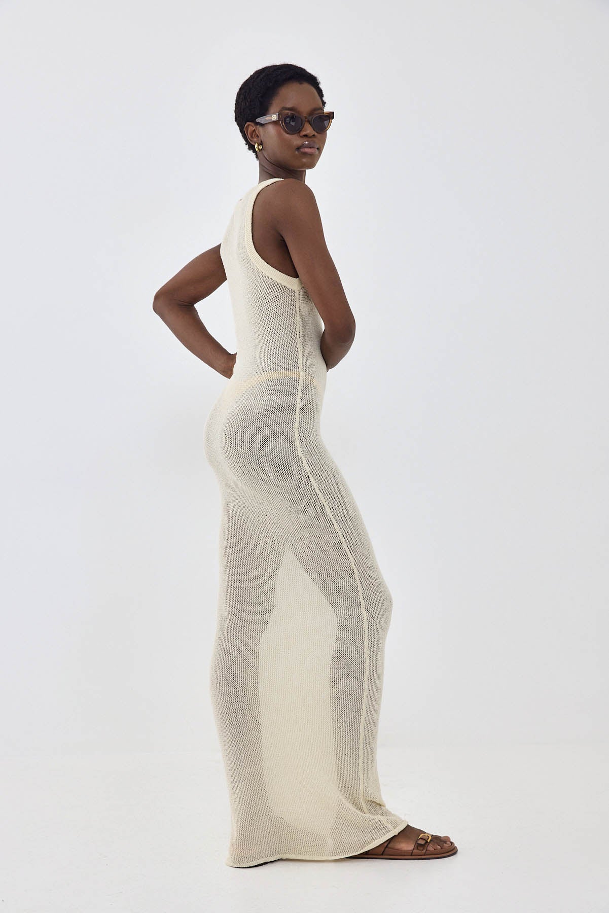 Crochet Deep Scoop Maxi Dress - Image 6