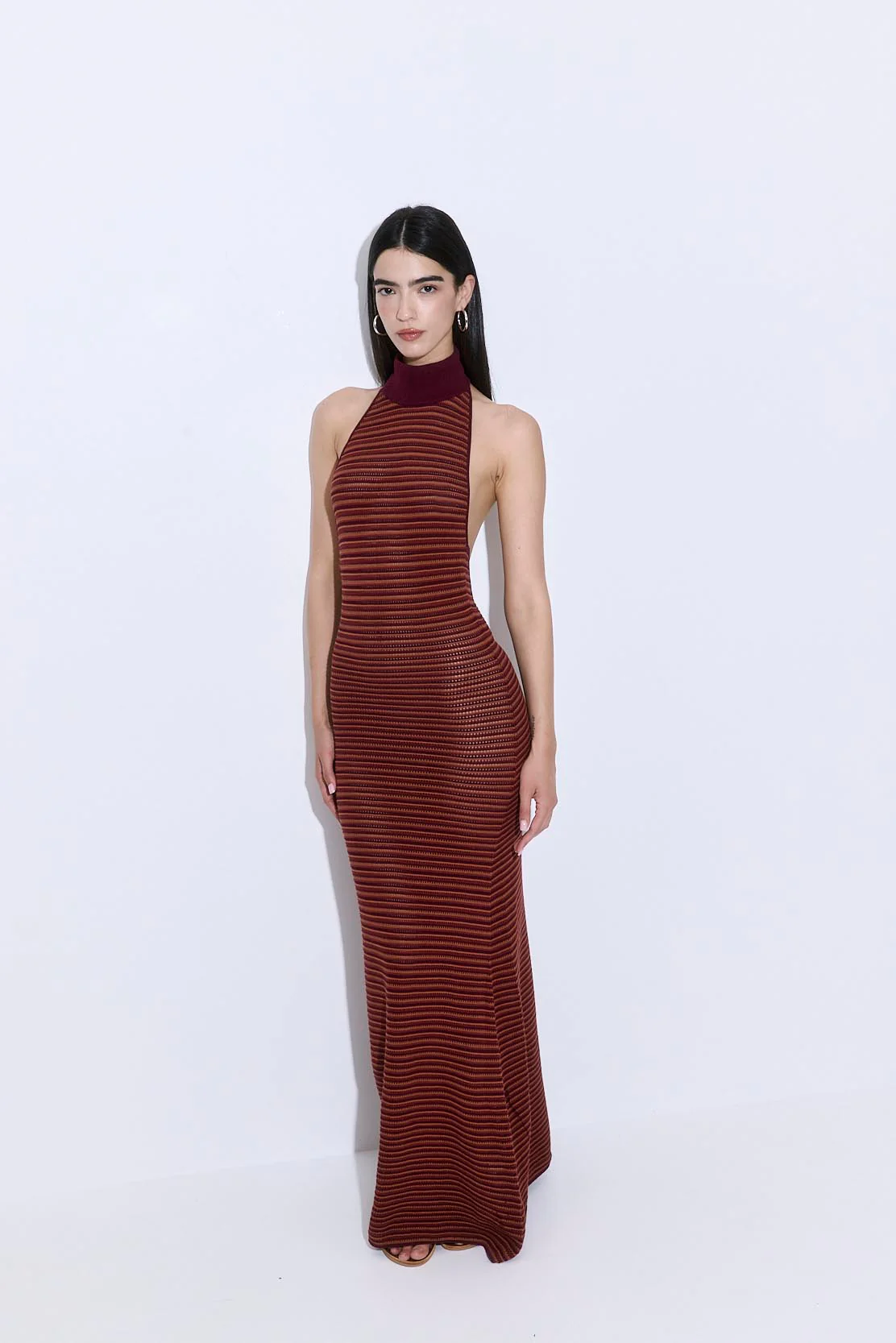 Crochet Turtle Neck  Maxi Dress - Image 3