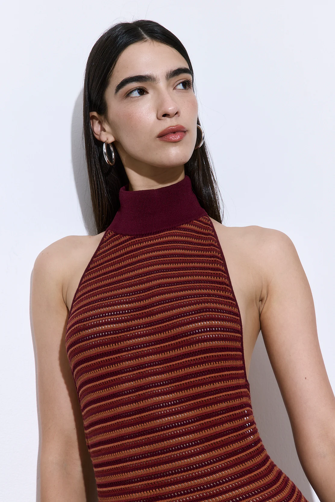 Crochet Turtle Neck  Maxi Dress - Image 6