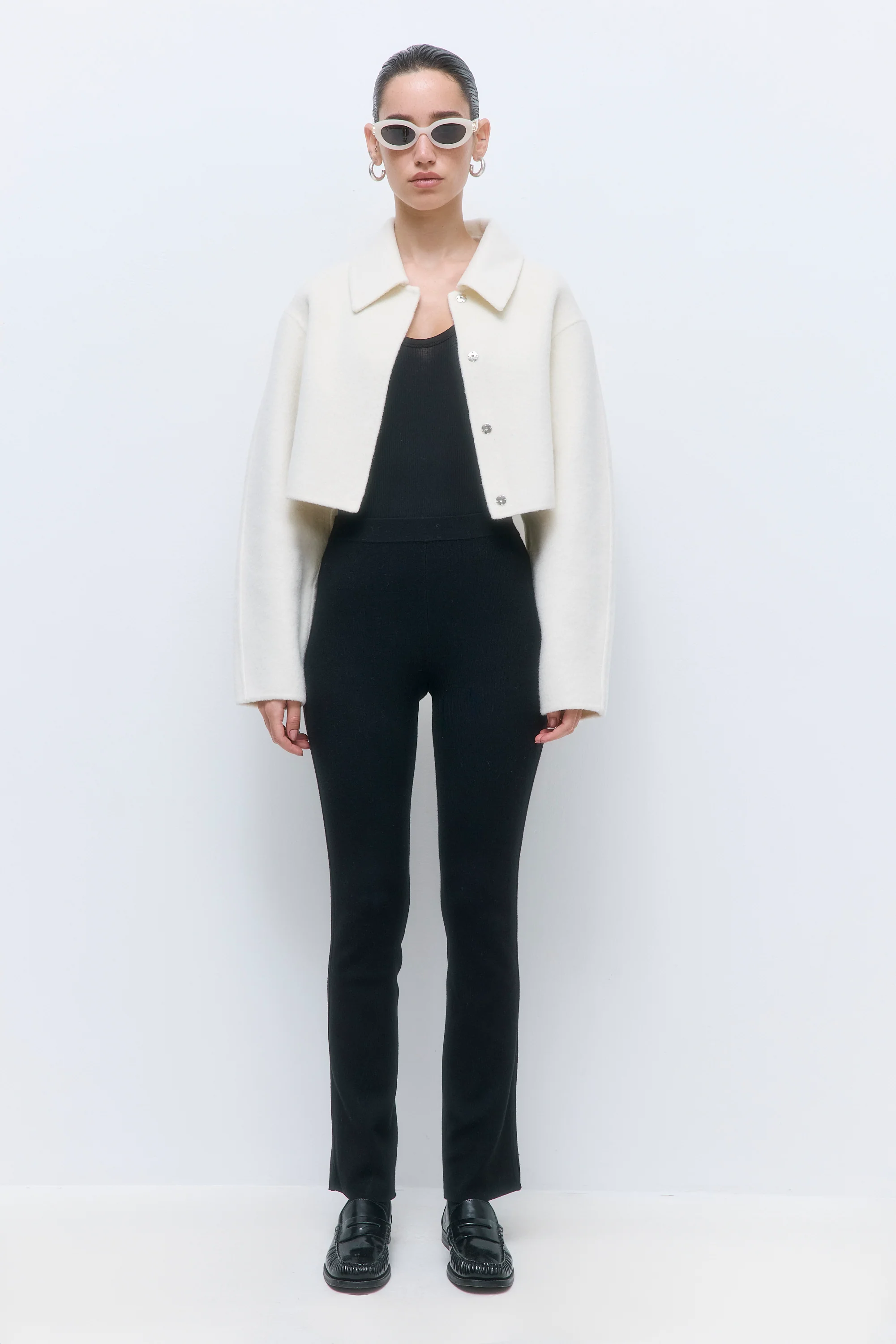 Cropped Ribbed Leggings