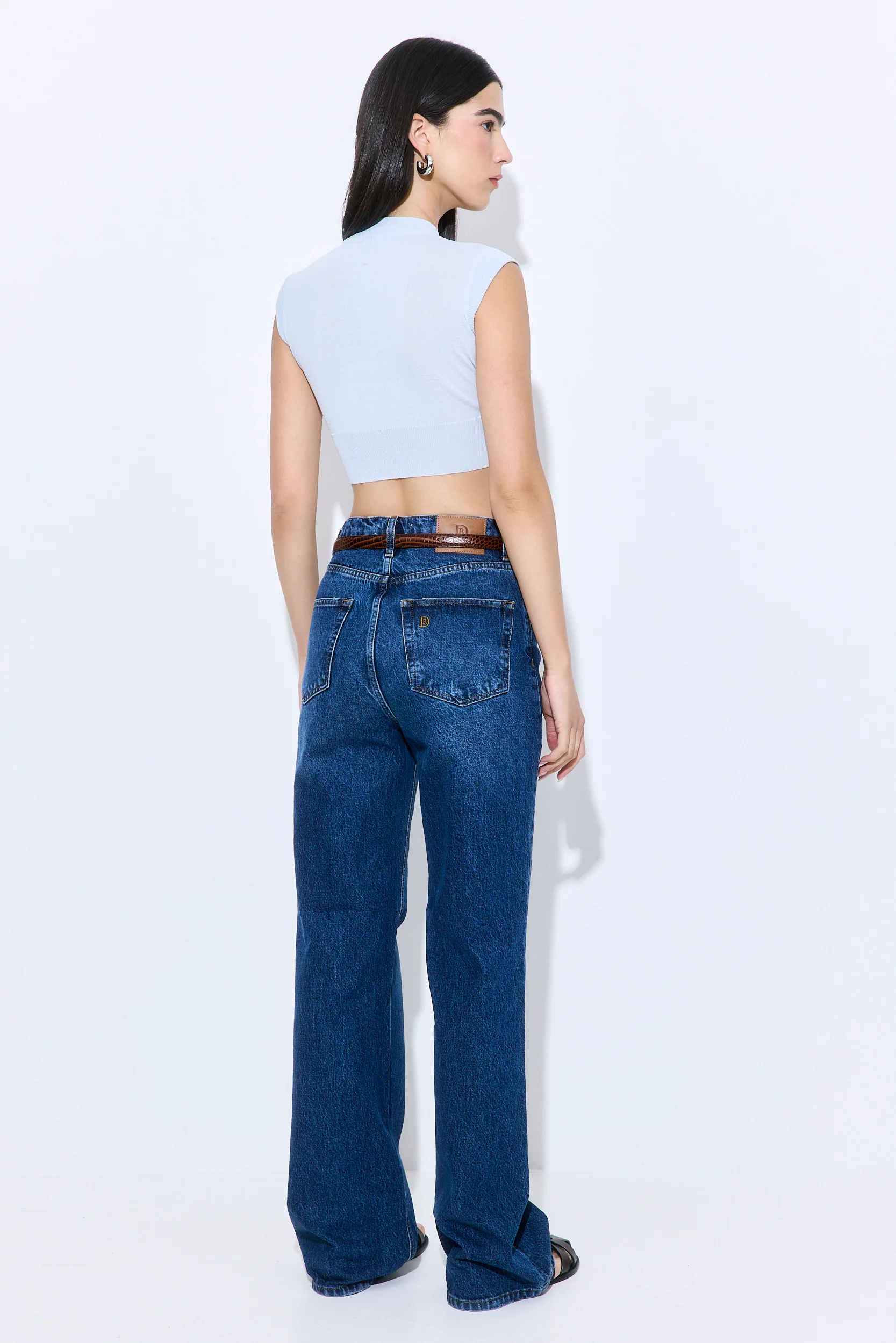 Cropped Sheer Sleeveless Knit - Image 5
