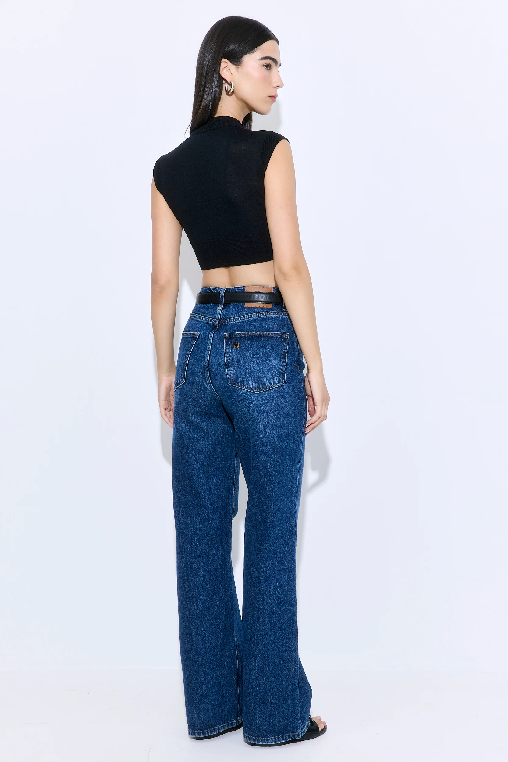 Cropped Sheer Sleeveless Knit - Image 5