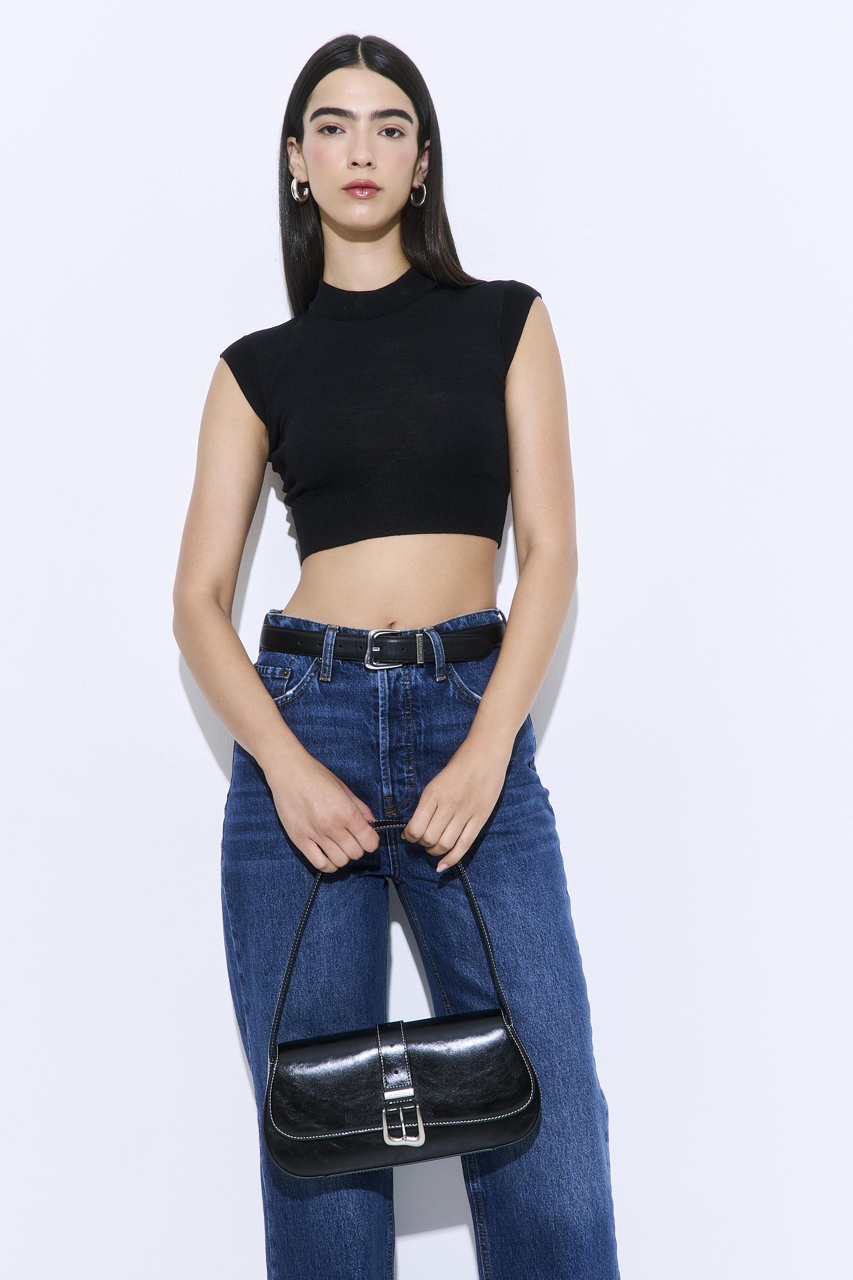Cropped Sheer Sleeveless Knit - Image 6