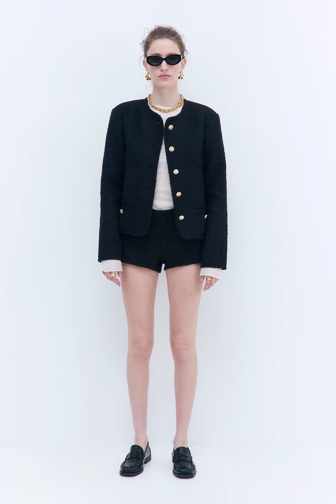 Cropped Tweed Jacket - Image 2
