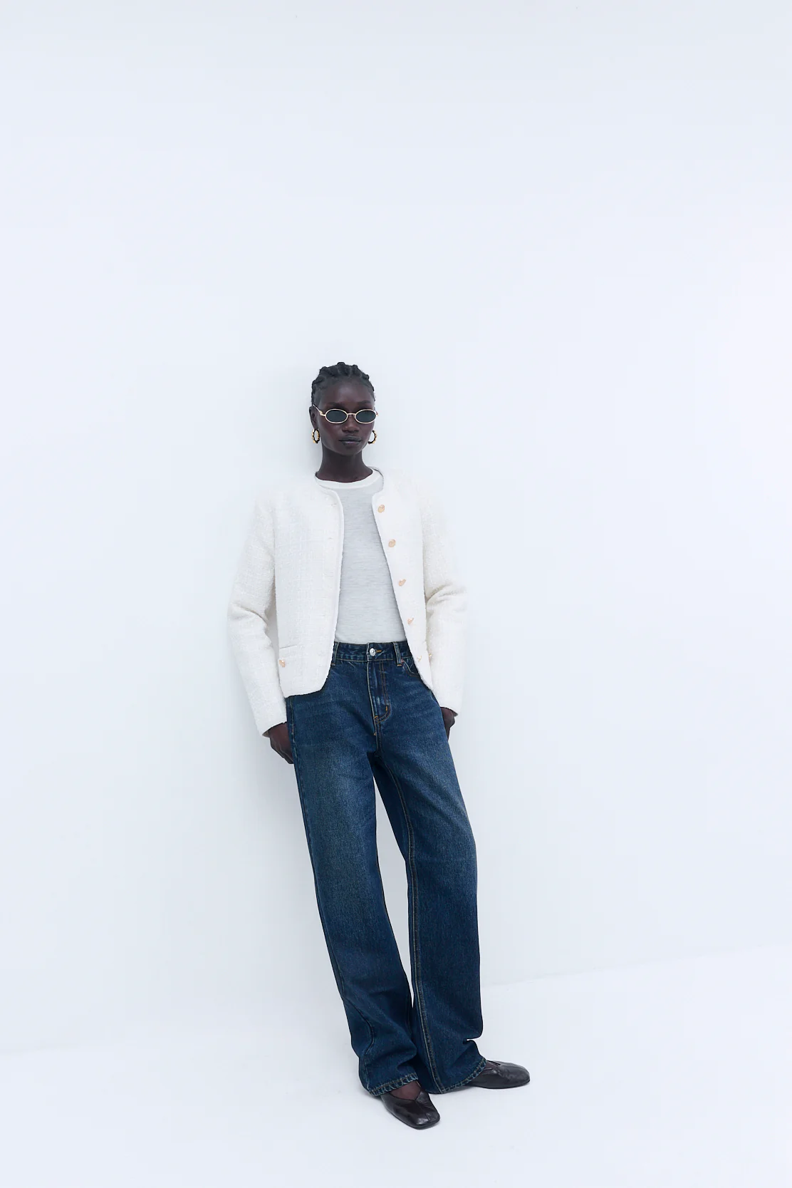 Cropped Tweed Jacket - Image 5