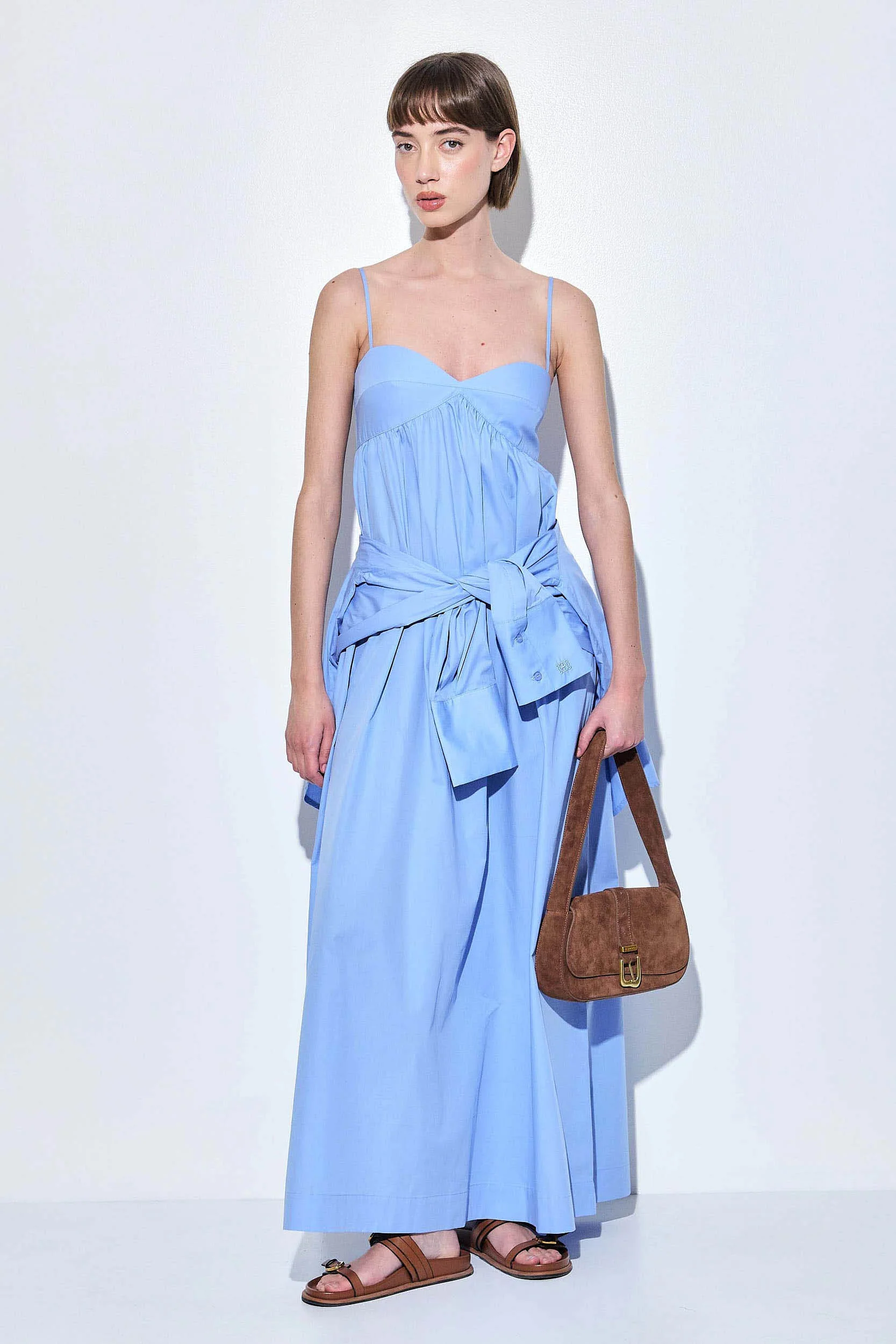 Cup Detail Poplin Maxi Dress - Image 10