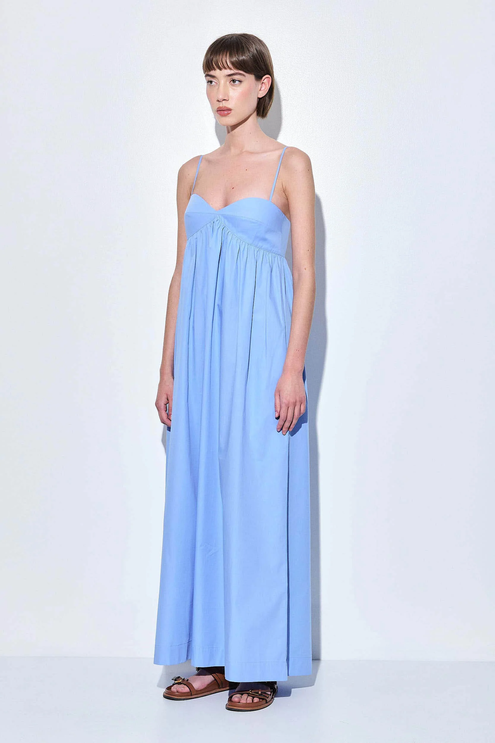 Cup Detail Poplin Maxi Dress - Image 3