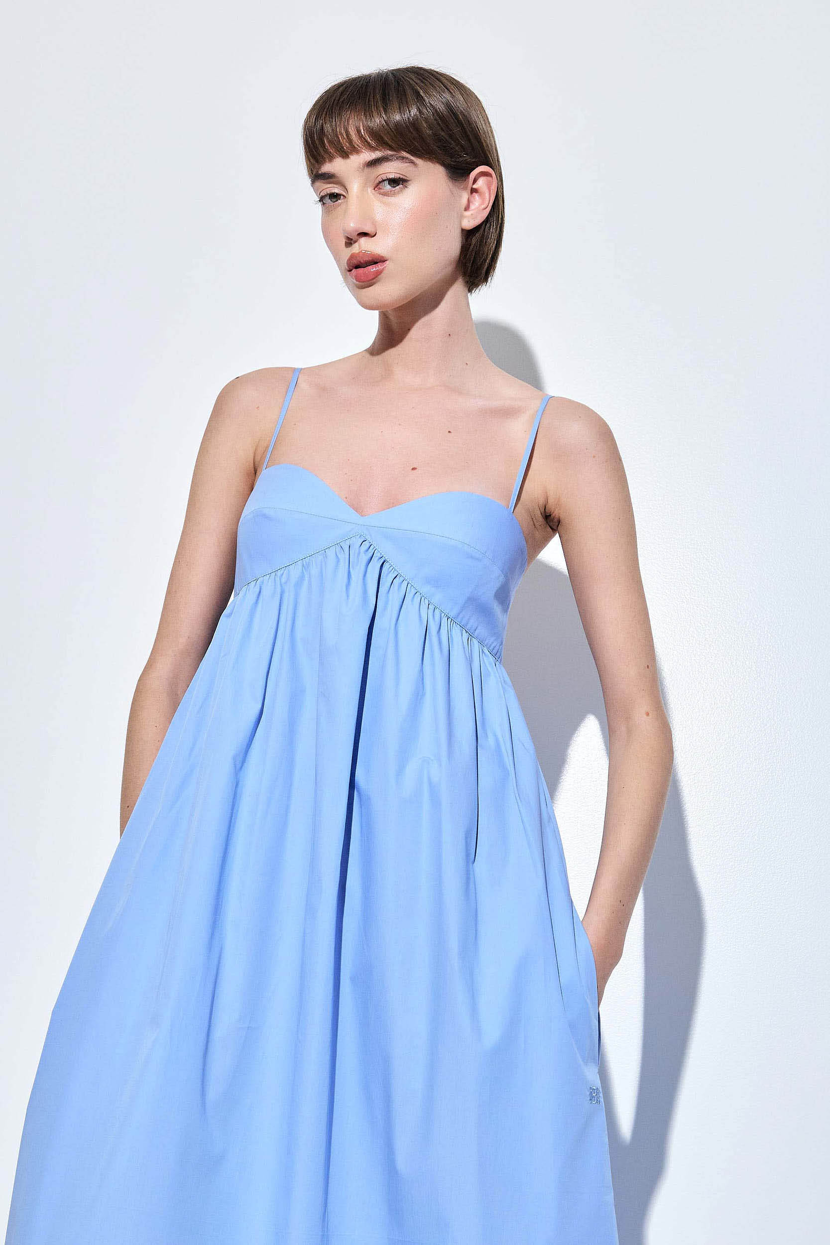 Cup Detail Poplin Maxi Dress - Image 8