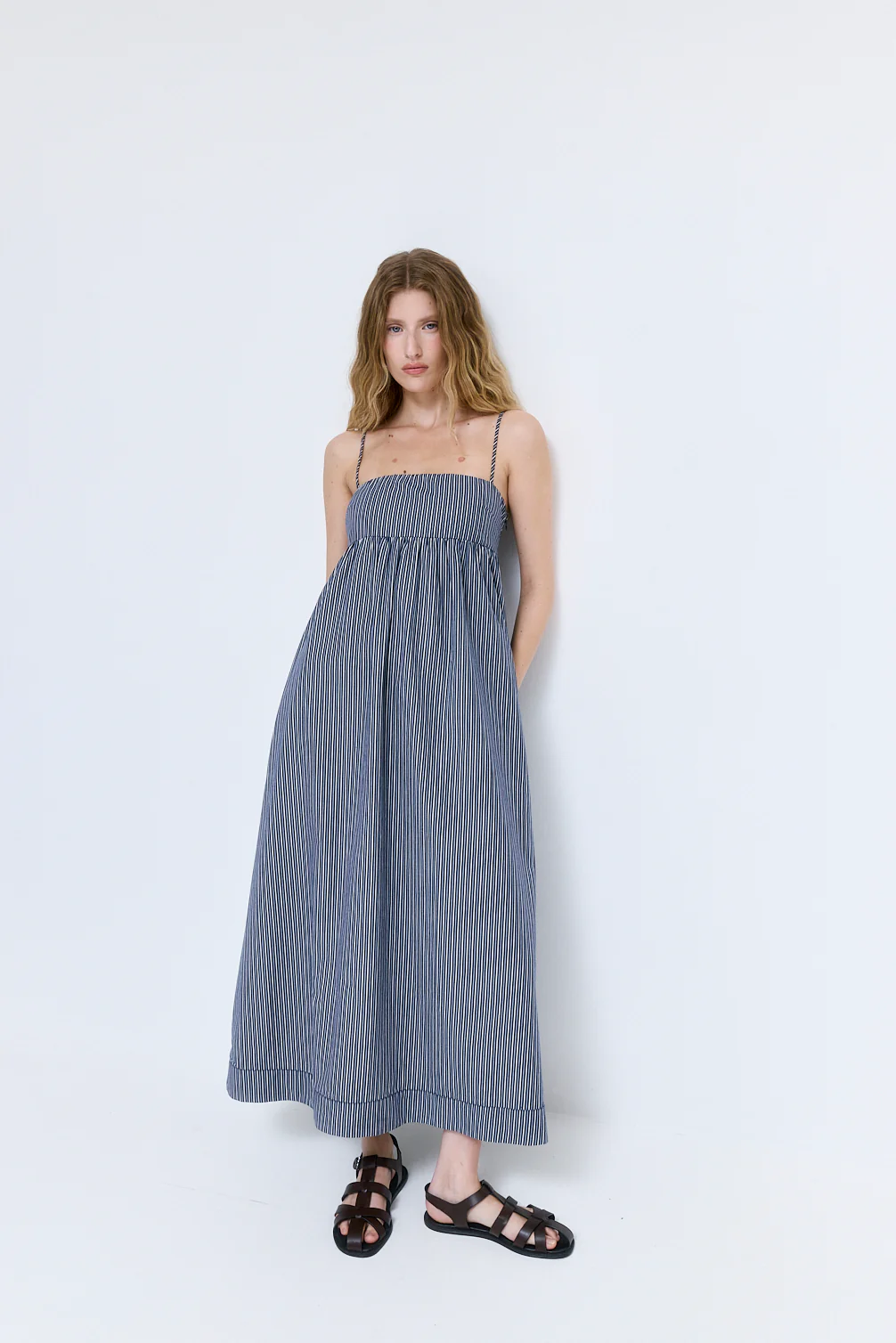 Strappy Poplin Maxi Dress - Image 3