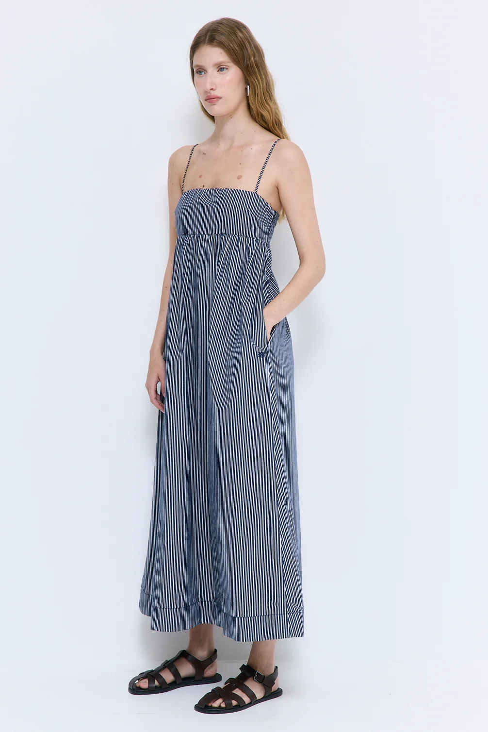 Strappy Poplin Maxi Dress - Image 4