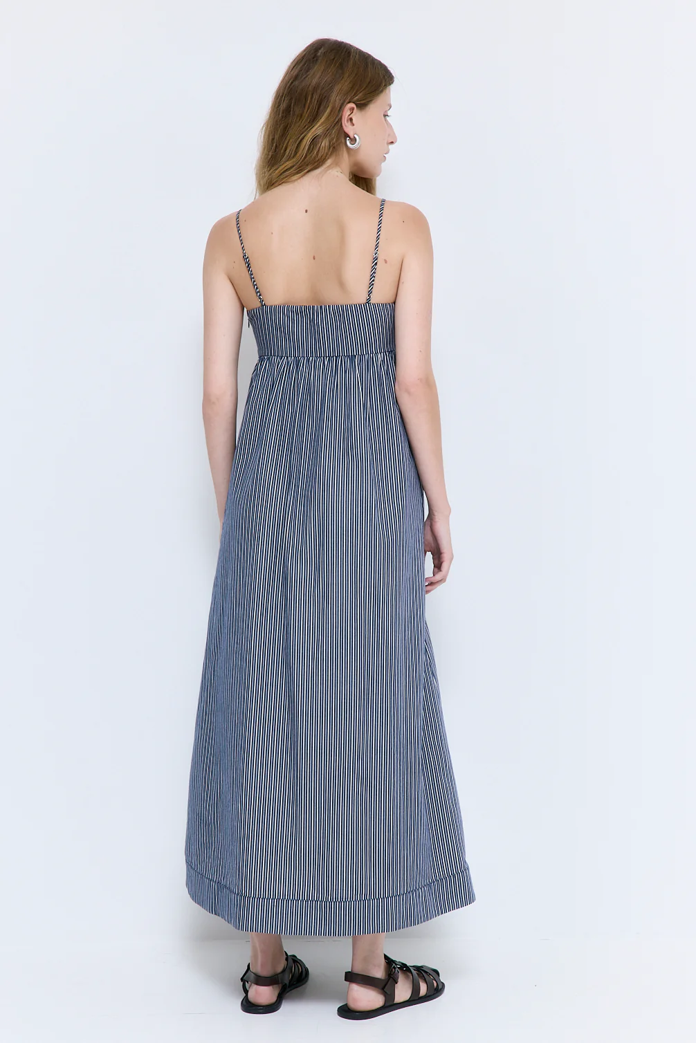 Strappy Poplin Maxi Dress - Image 5