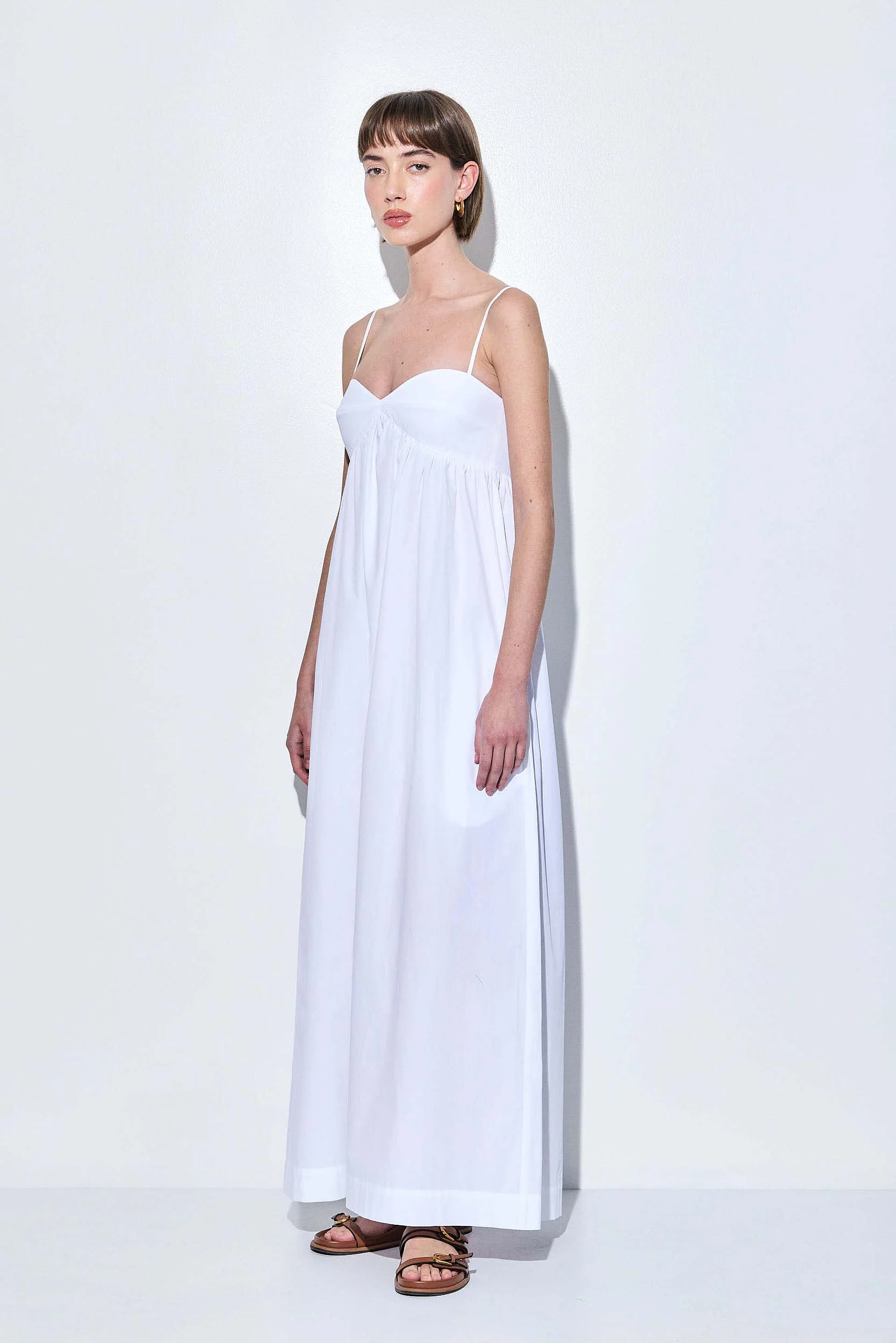 Cup Detail Poplin Maxi Dress - Image 3