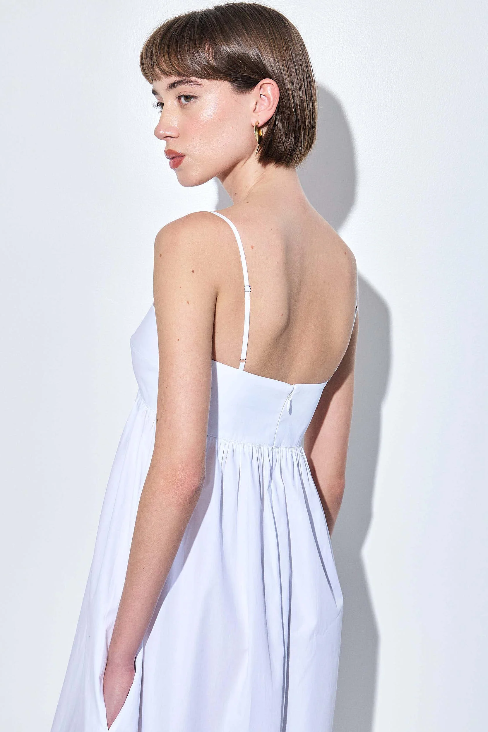 Cup Detail Poplin Maxi Dress - Image 4