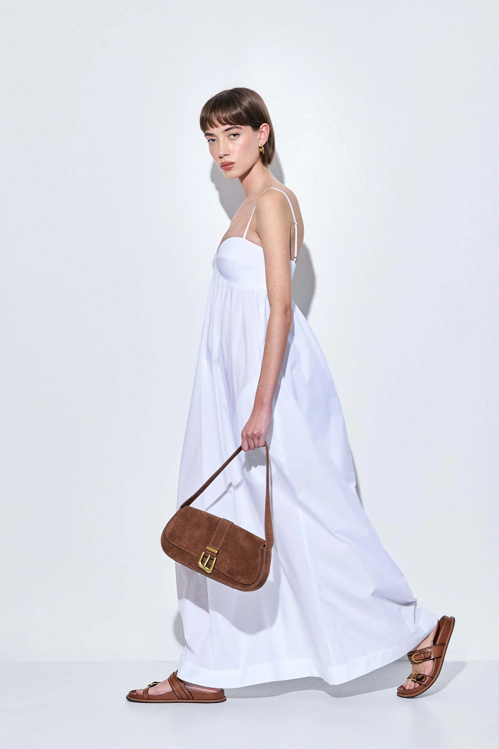 Cup Detail Poplin Maxi Dress - Image 8