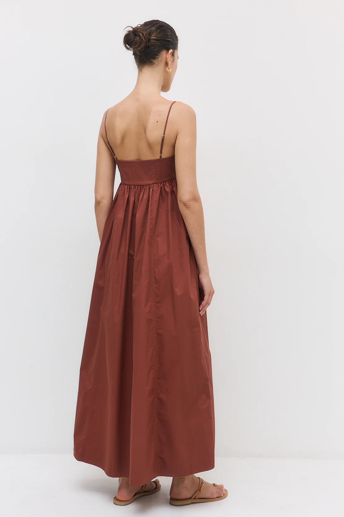 Cupped Poplin Maxi Dress - Image 6
