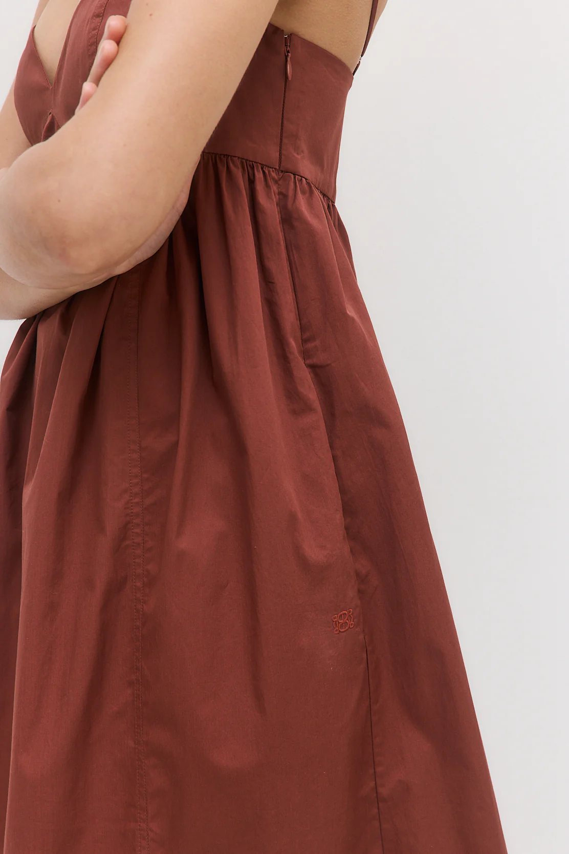 Cupped Poplin Maxi Dress - Image 7
