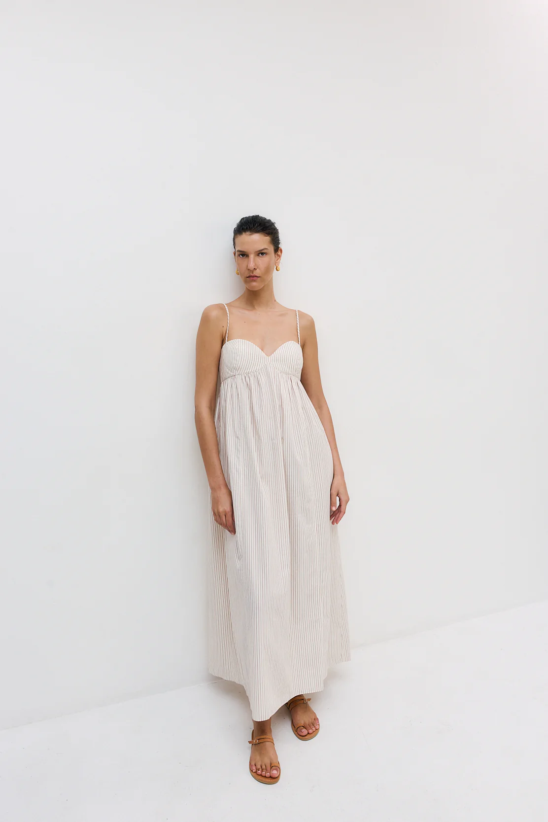 Cupped Poplin Maxi Dress - Image 4