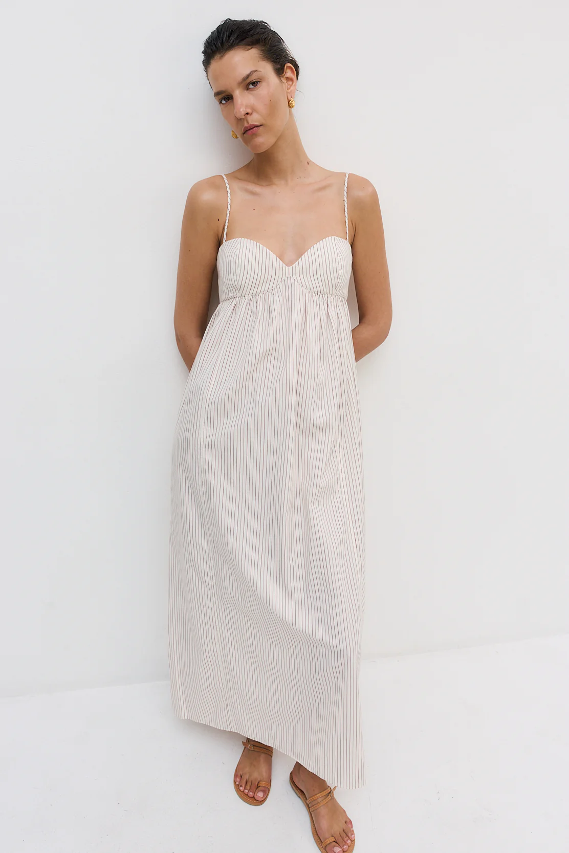 Cupped Poplin Maxi Dress - Image 5