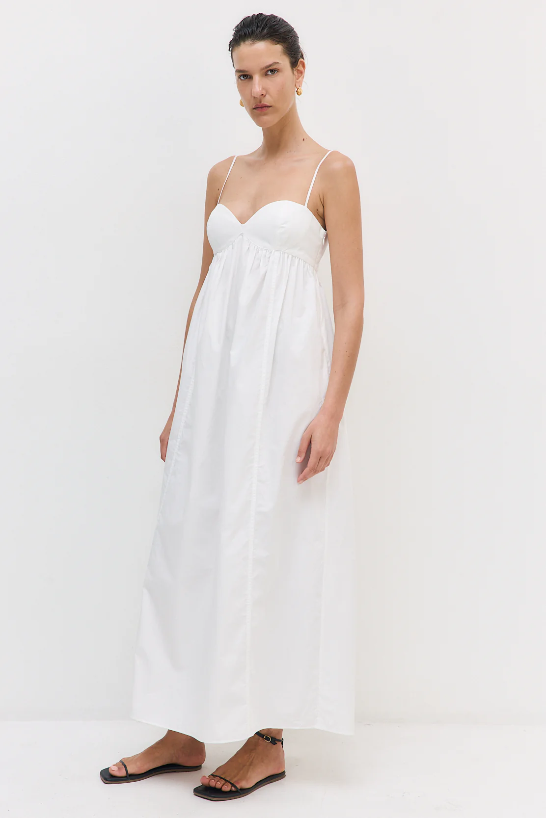 Cupped Poplin Maxi Dress - Image 4