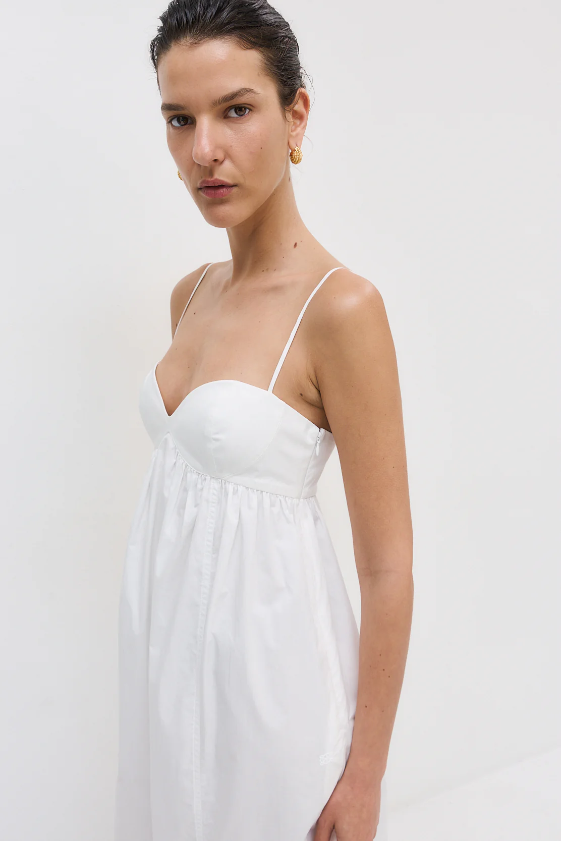 Cupped Poplin Maxi Dress - Image 6