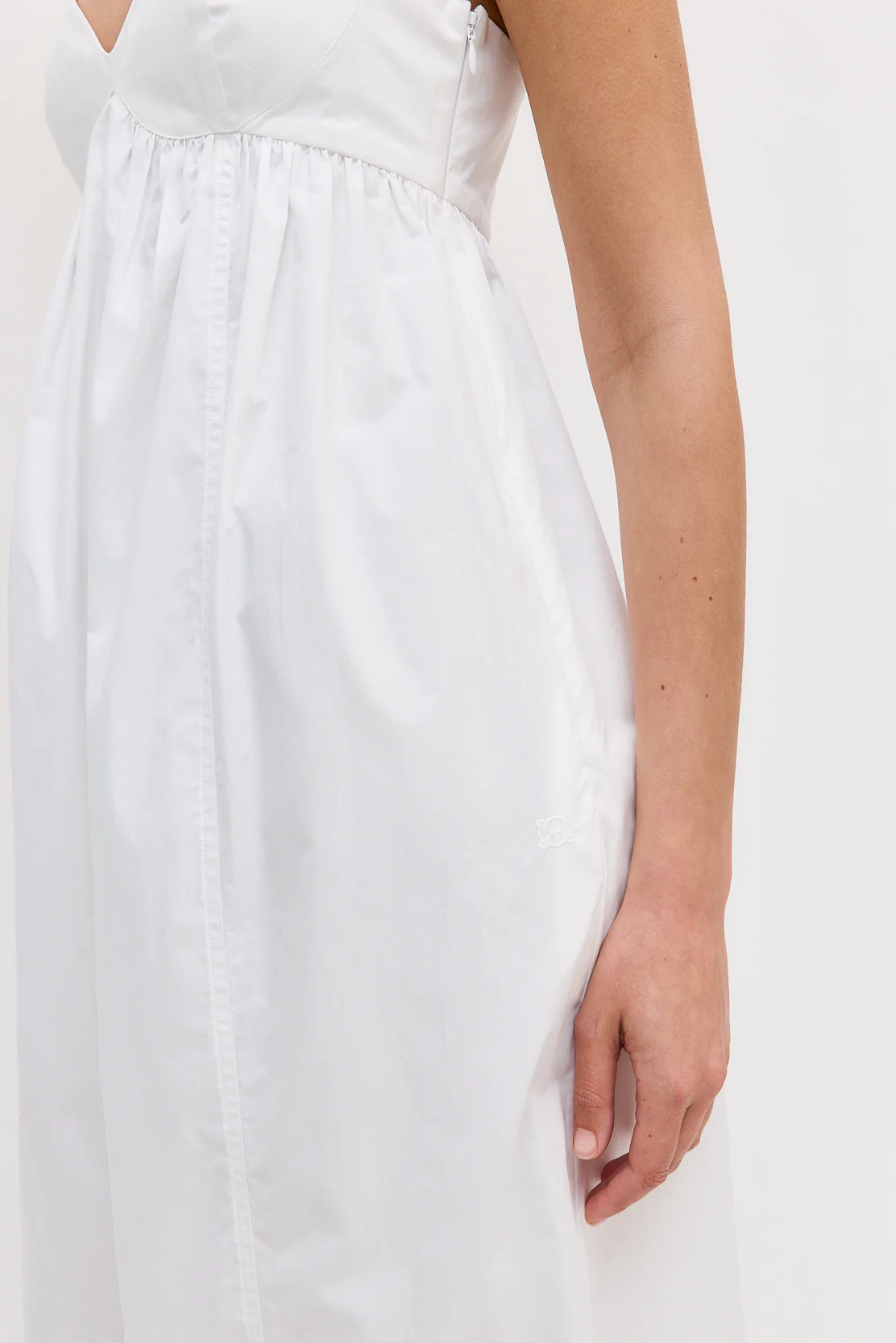 Cupped Poplin Maxi Dress - Image 7