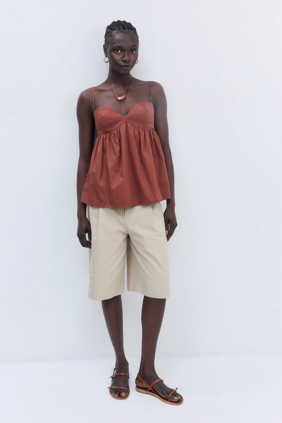 Cupped Poplin Top - Image 2