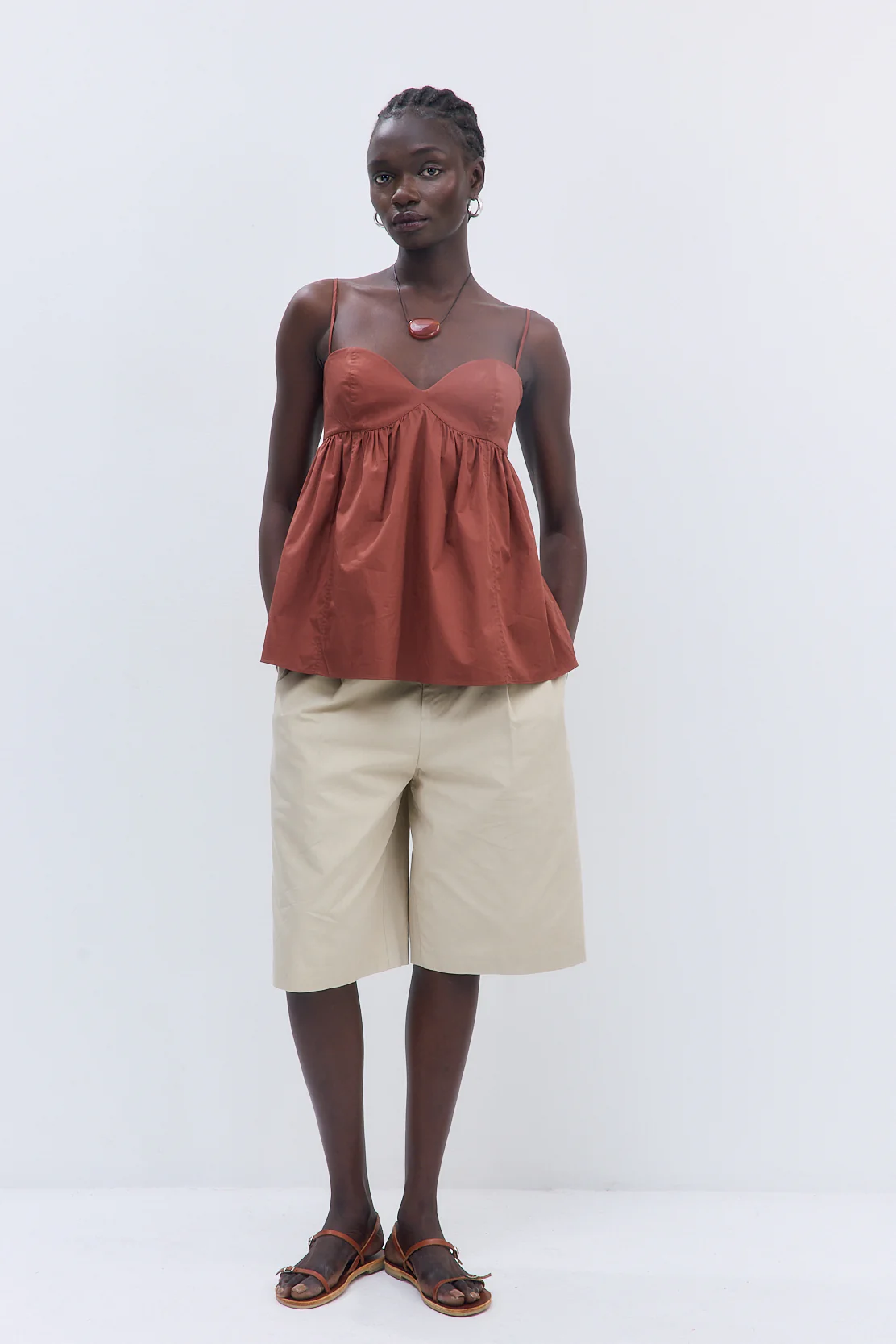 Cupped Poplin Top - Image 3