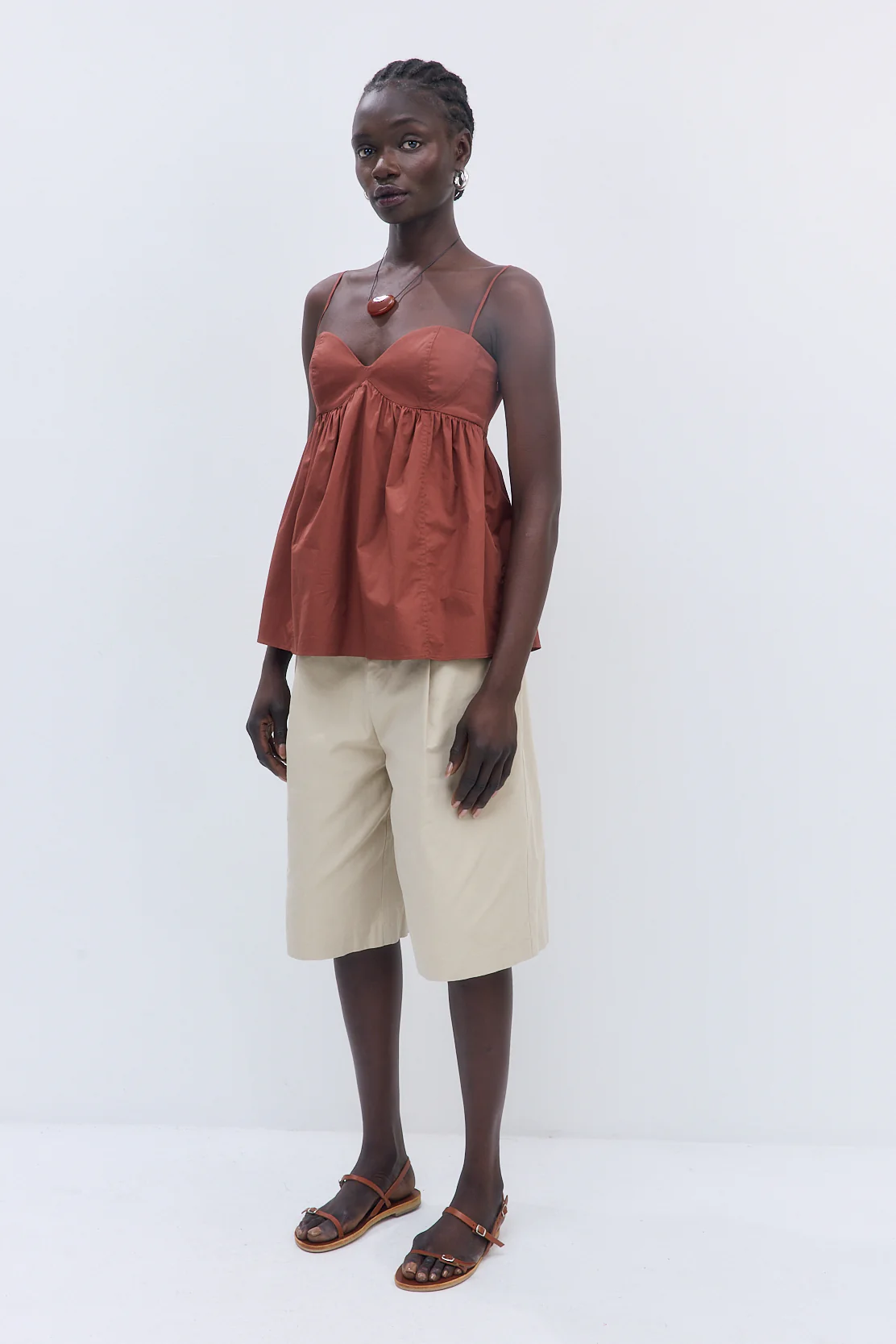 Cupped Poplin Top - Image 4