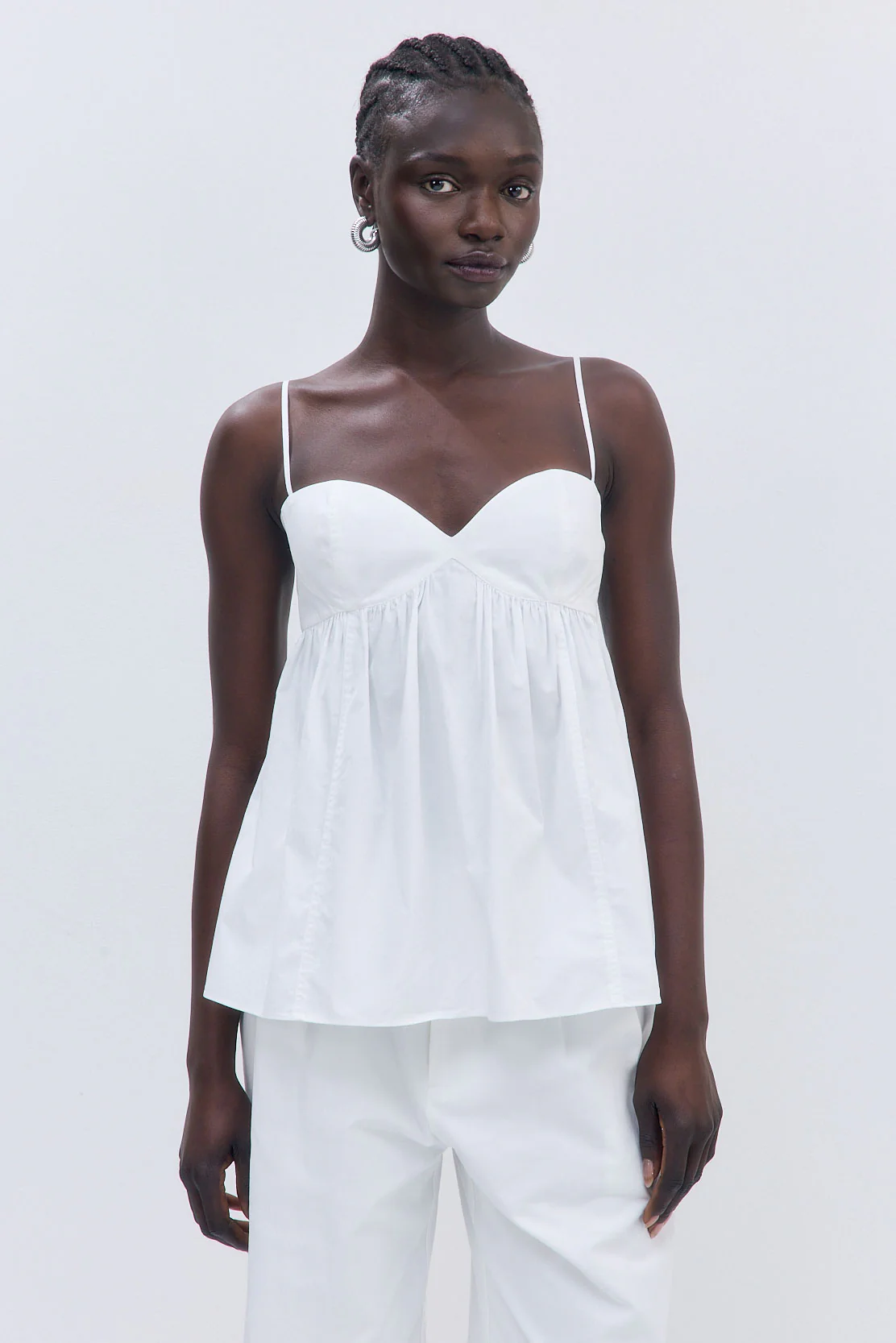 Cupped Poplin Top