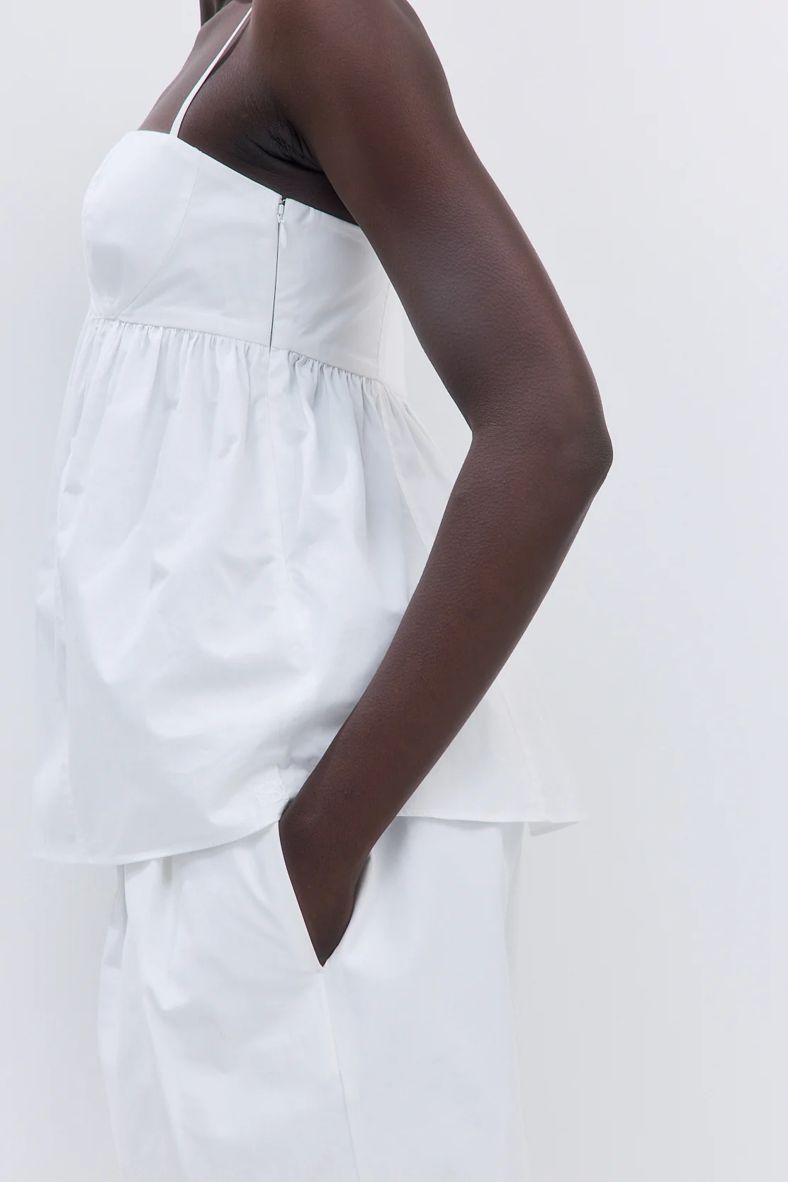 Cupped Poplin Top - Image 7