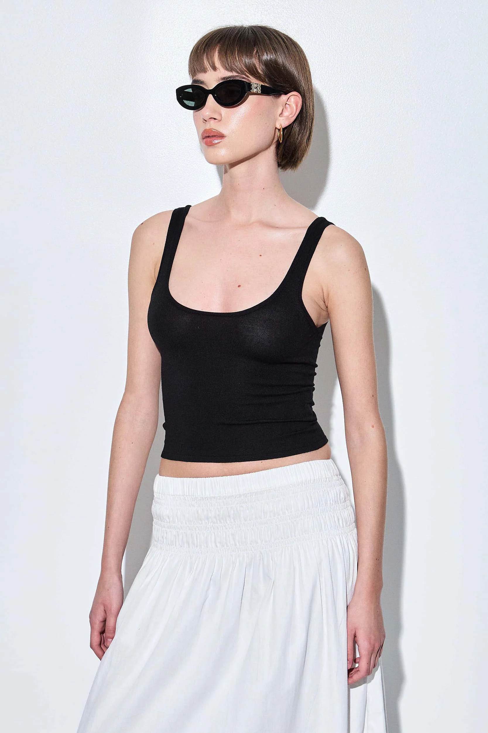 Deep Scoop Knitted Tank Top - Image 4