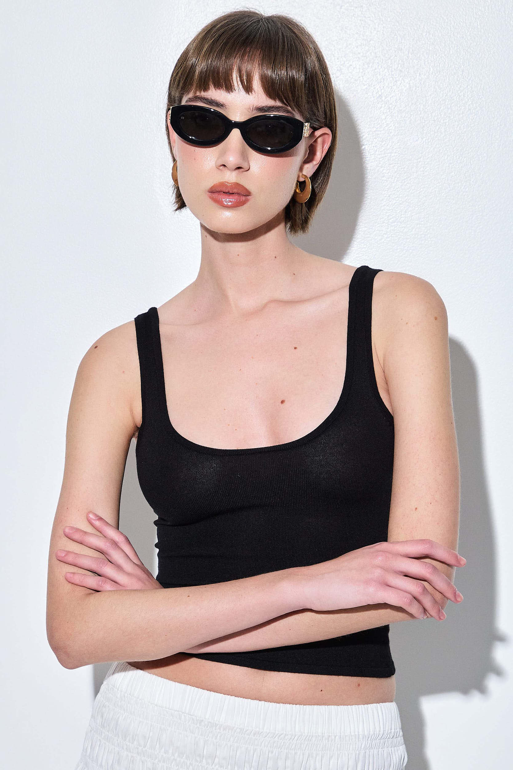 Deep Scoop Knitted Tank Top - Image 7
