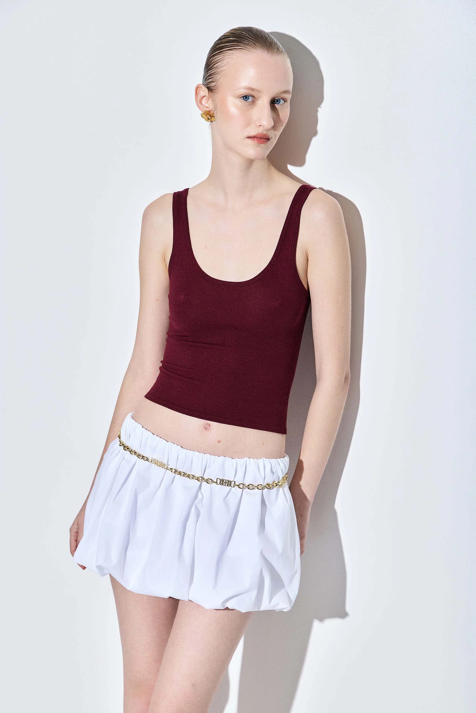 Deep Scoop Knitted Tank Top - Image 3