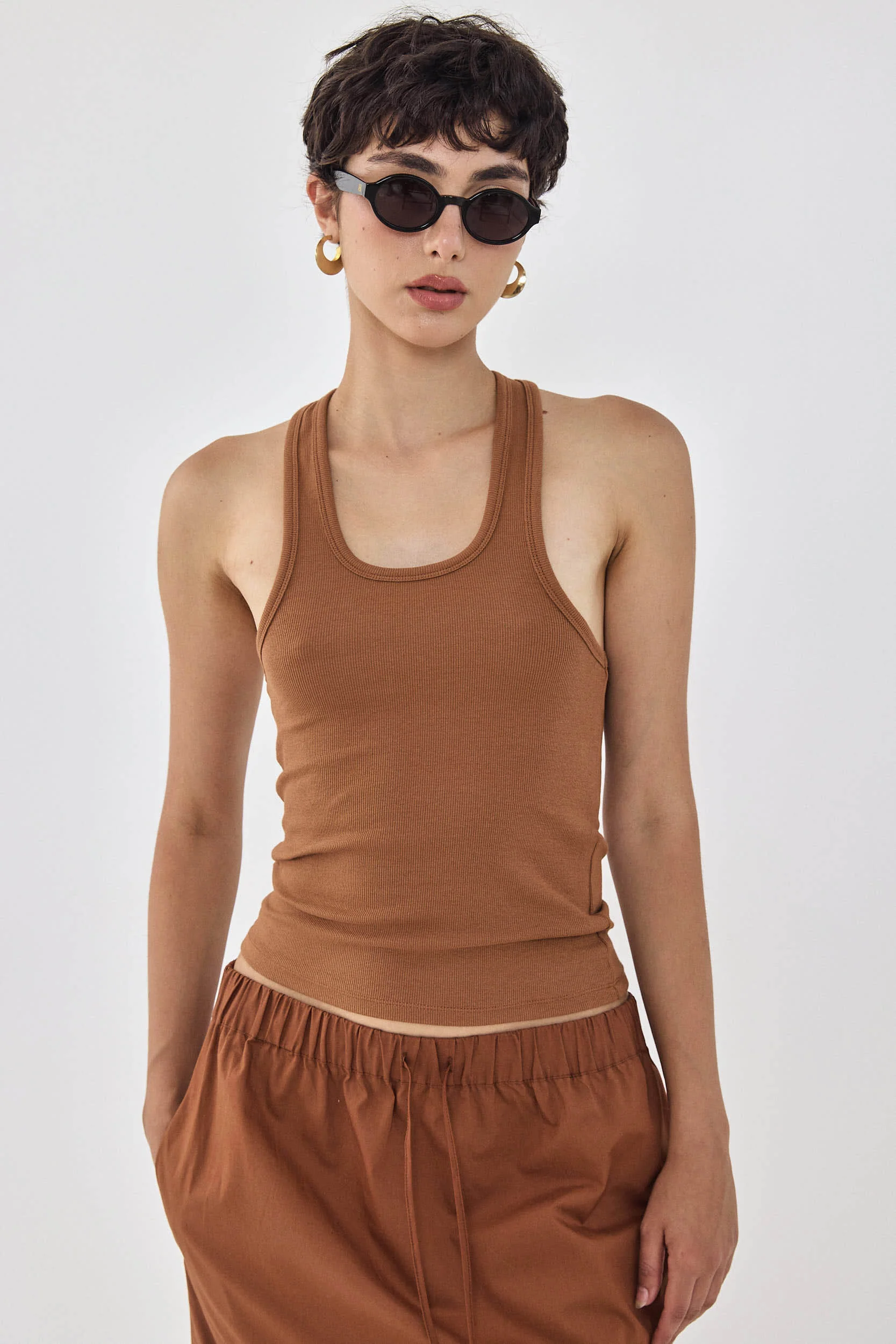 Deep Scoop Racer Tank Top