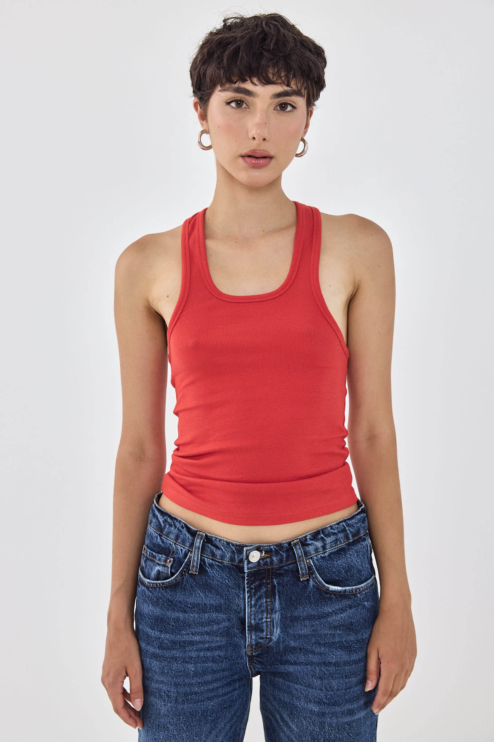 Deep Scoop Racer Tank Top