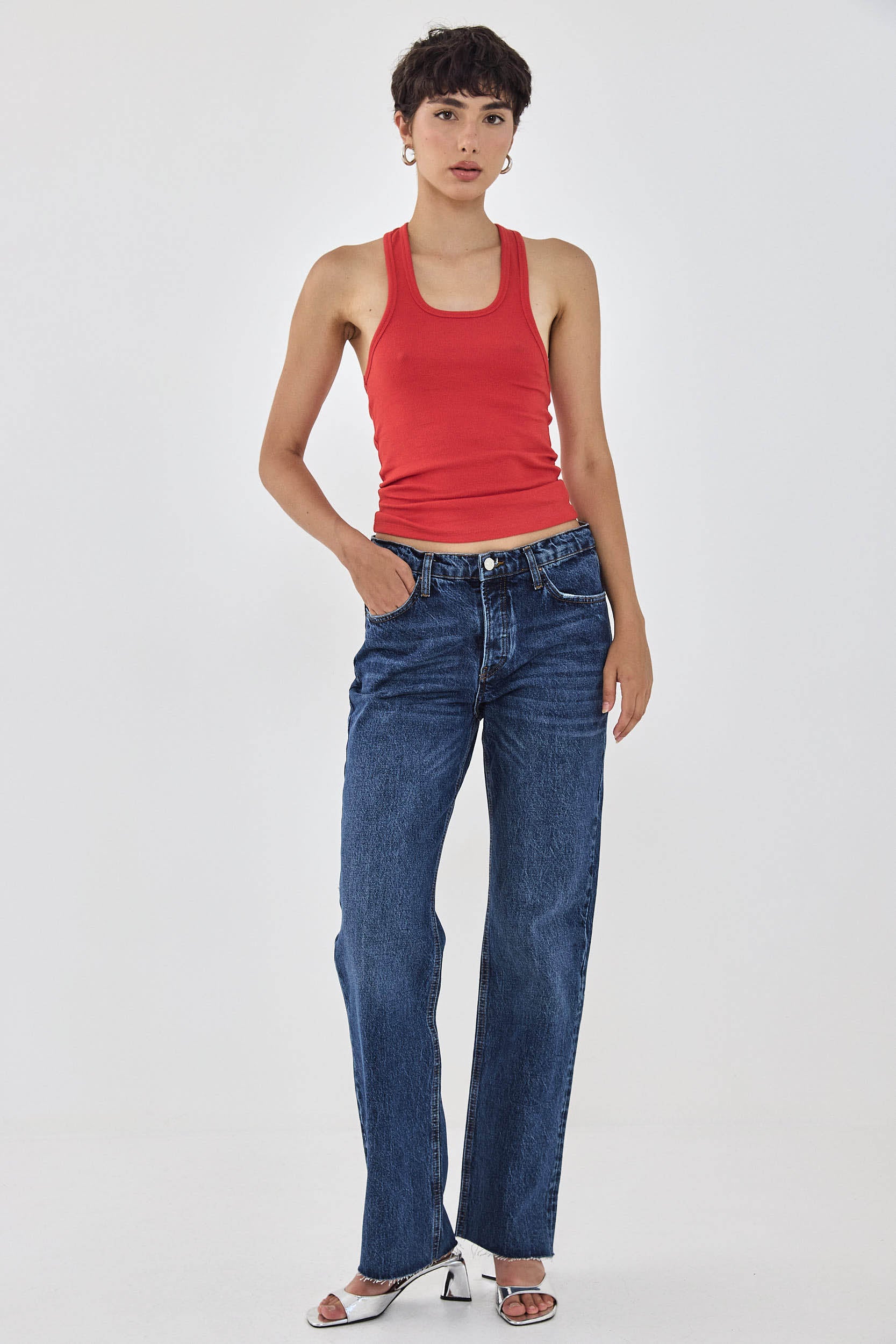 Deep Scoop Racer Tank Top - Image 2