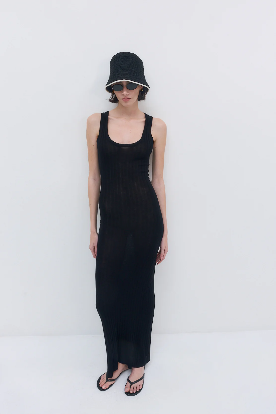 Deep Scoop Ribbed Maxi Dress - Image 3