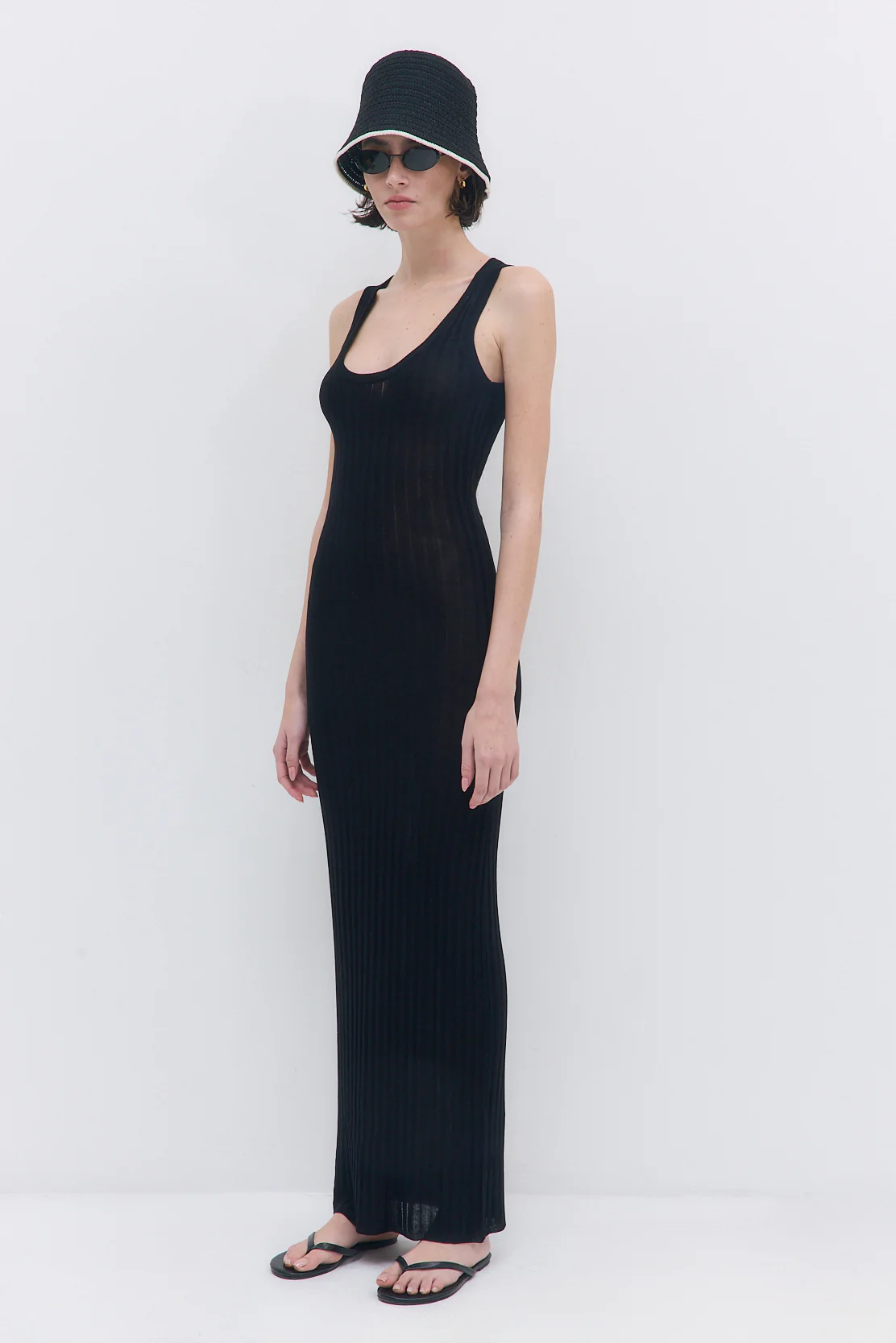 Deep Scoop Ribbed Maxi Dress - Image 4