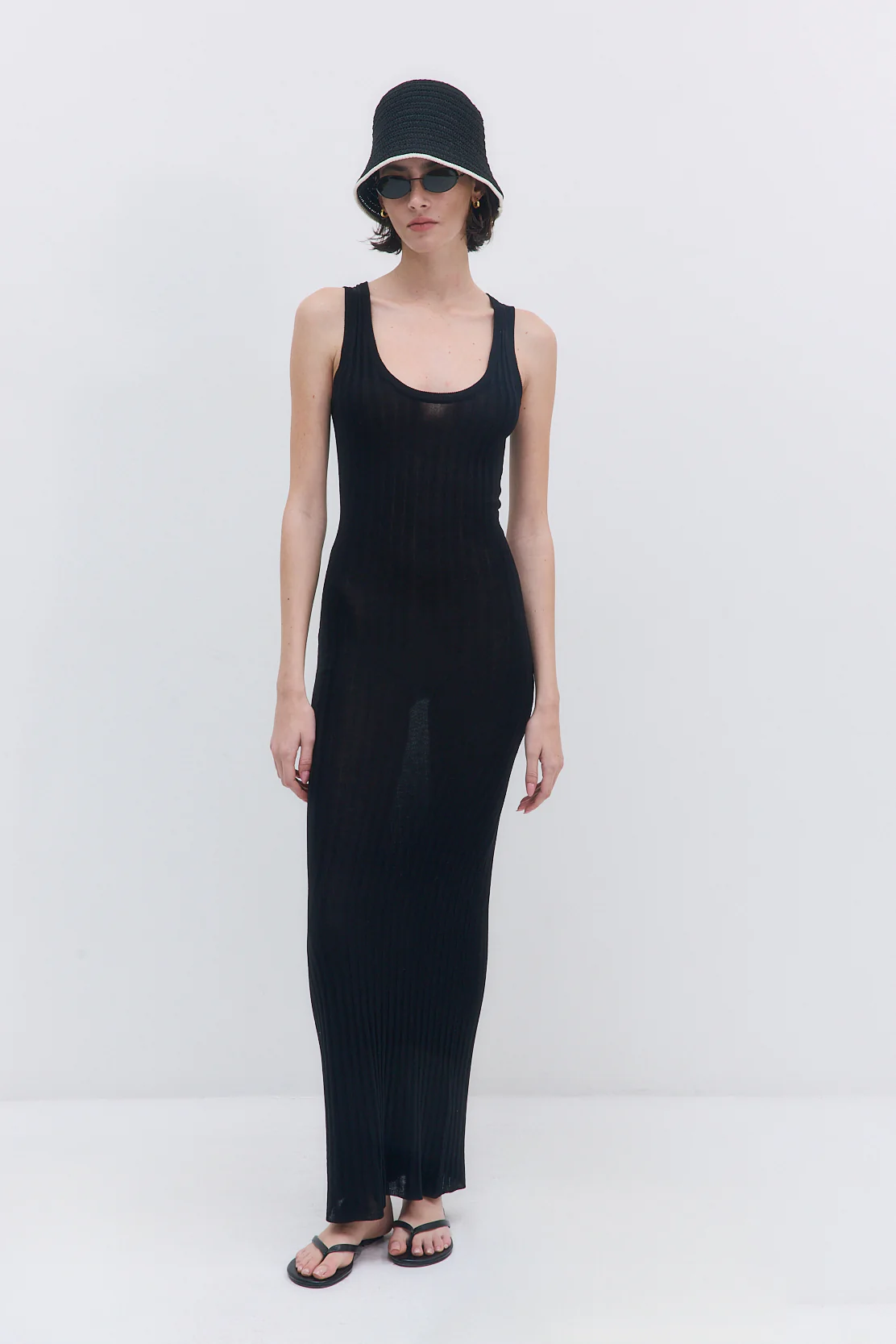 Deep Scoop Ribbed Maxi Dress - Image 6