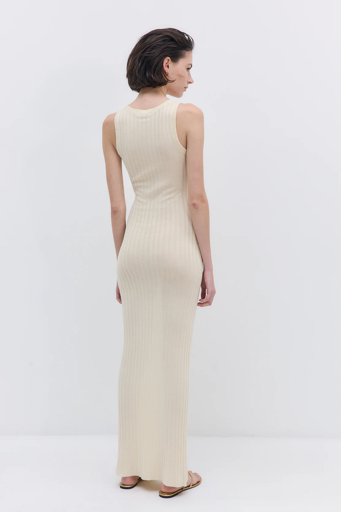 Deep Scoop Ribbed Maxi Dress - Image 5