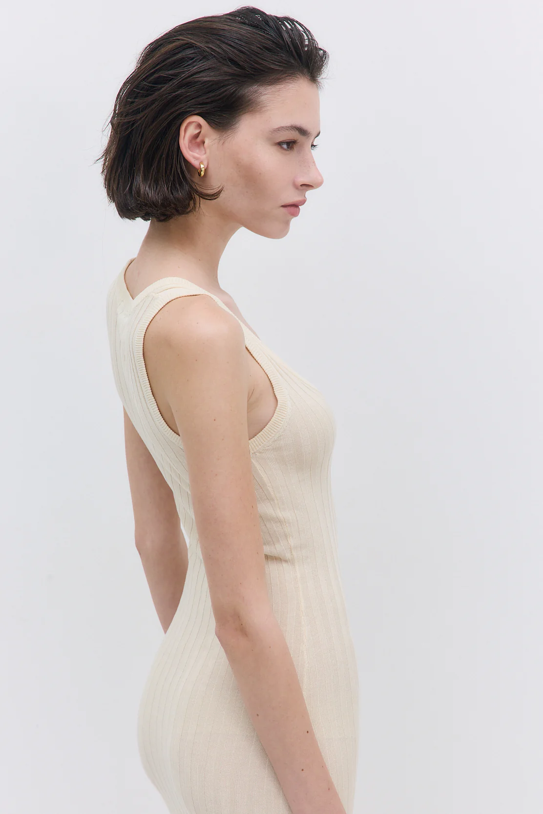 Deep Scoop Ribbed Maxi Dress - Image 6