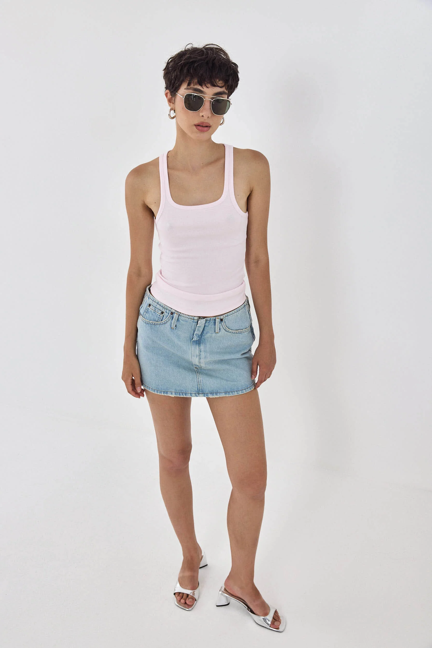 Deep Scoop Thin Straps Tank Top - Image 3